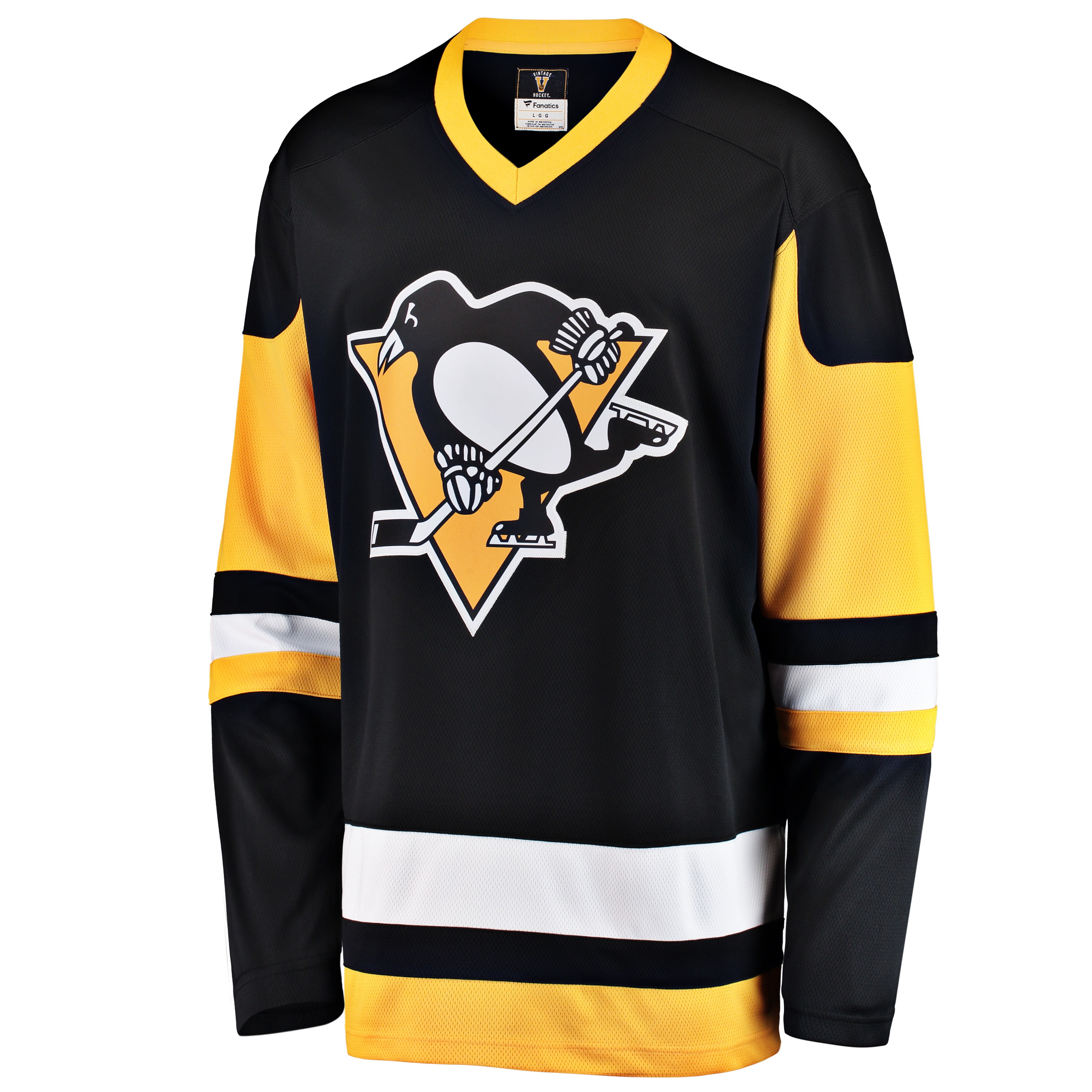 Pittsburgh Penguins Fanatics Branded Premier Breakaway Heritage Blank Jersey - Black - vstockx