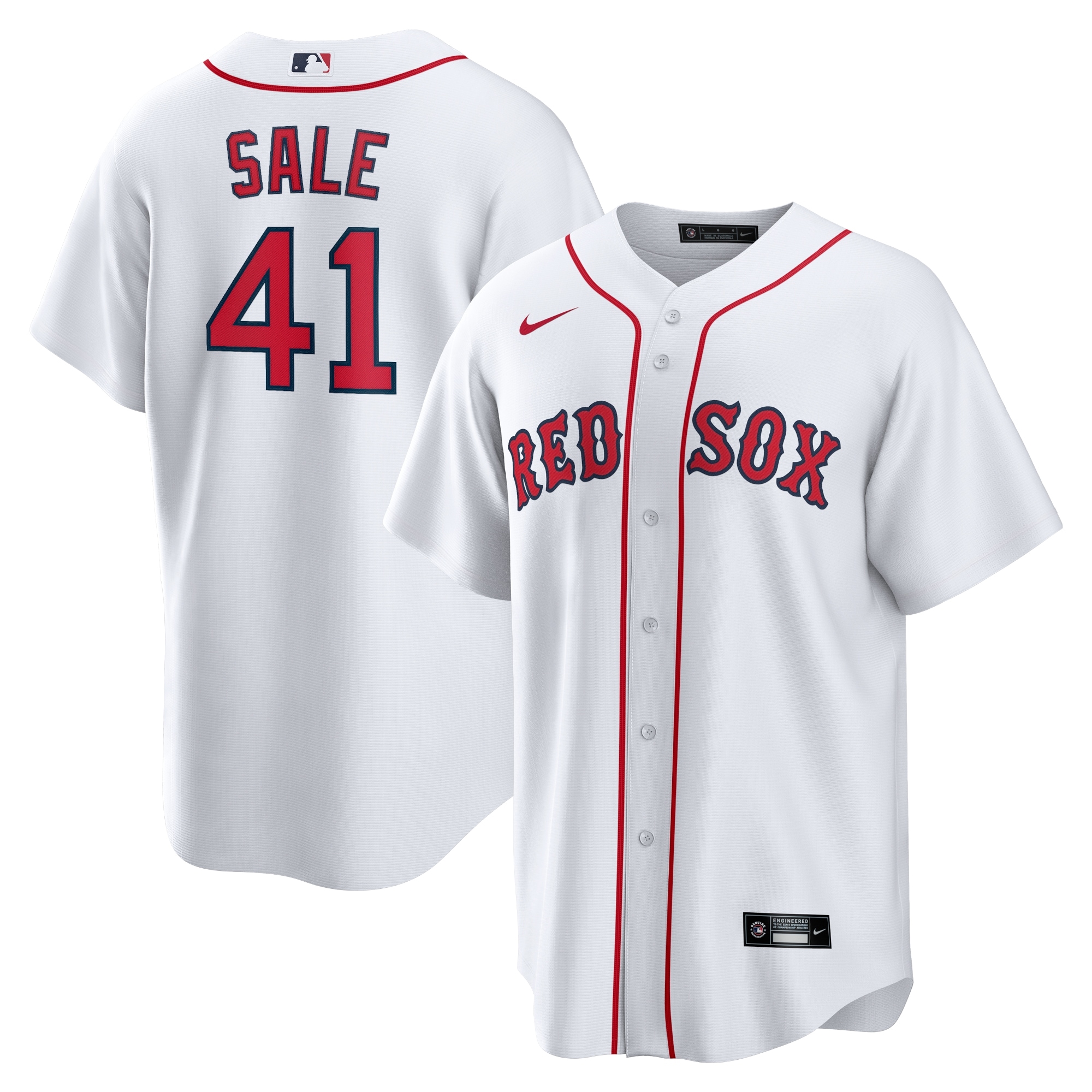 Chris Sale Boston Red Sox Nike Home Replica Player Name Jersey - White - vstockx