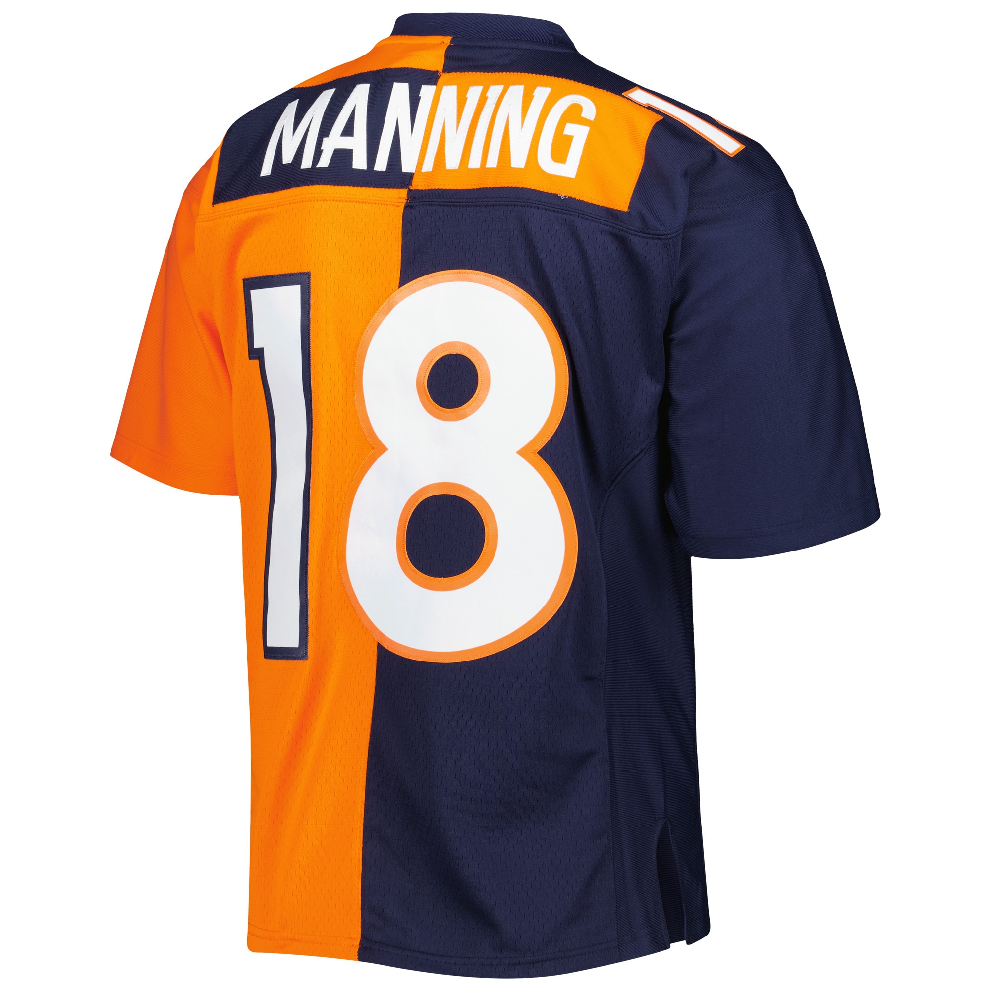 Peyton Manning Denver Broncos Mitchell & Ness 2015 Split Legacy Replica Jersey - Navy/Orange - vstockx