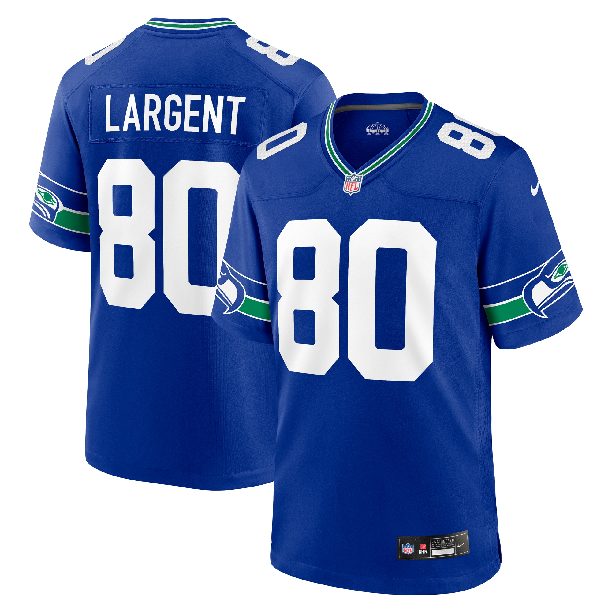 Steve Largent Seattle Seahawks Nike Throwback Retired Player Game Jersey - Royal - vstockx