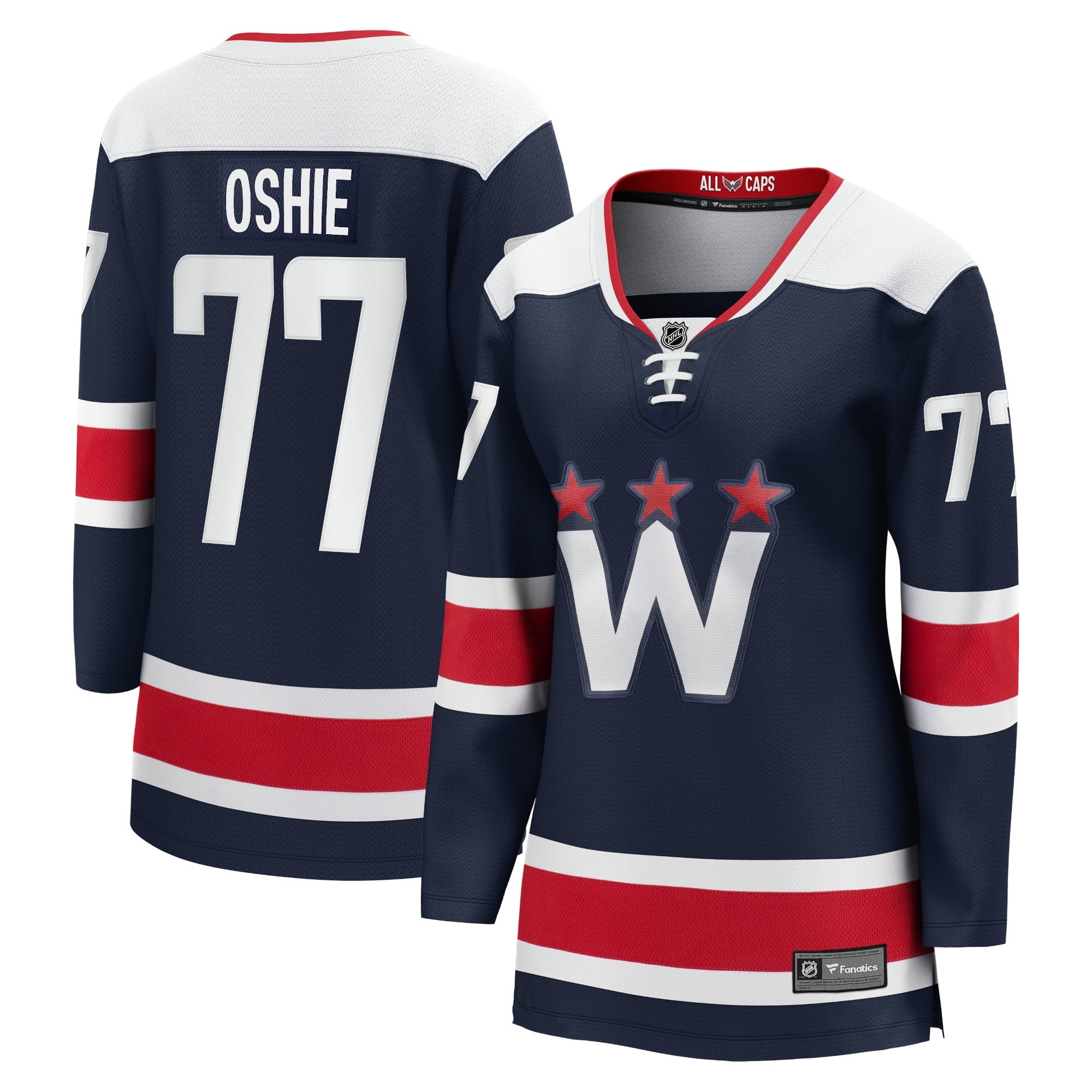 Women's Fanatics Branded TJ Oshie Navy Washington Capitals 2020/21 Alternate Premier Breakaway Player Jersey - vstockx