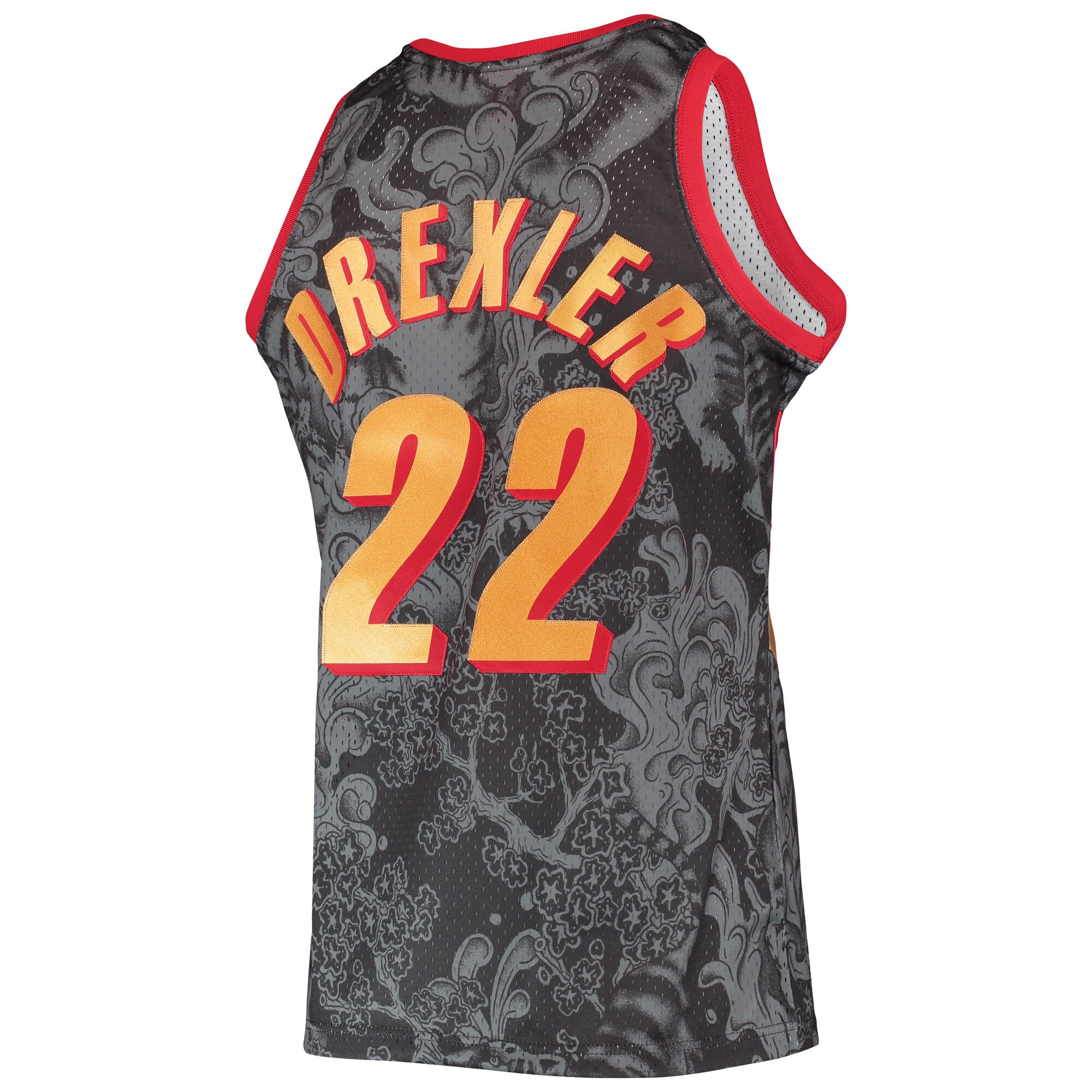 Clyde Drexler Portland Trail Blazers Mitchell & Ness Hardwood Classics 1991/92 Lunar New Year Swingman Jersey - Black - vstockx