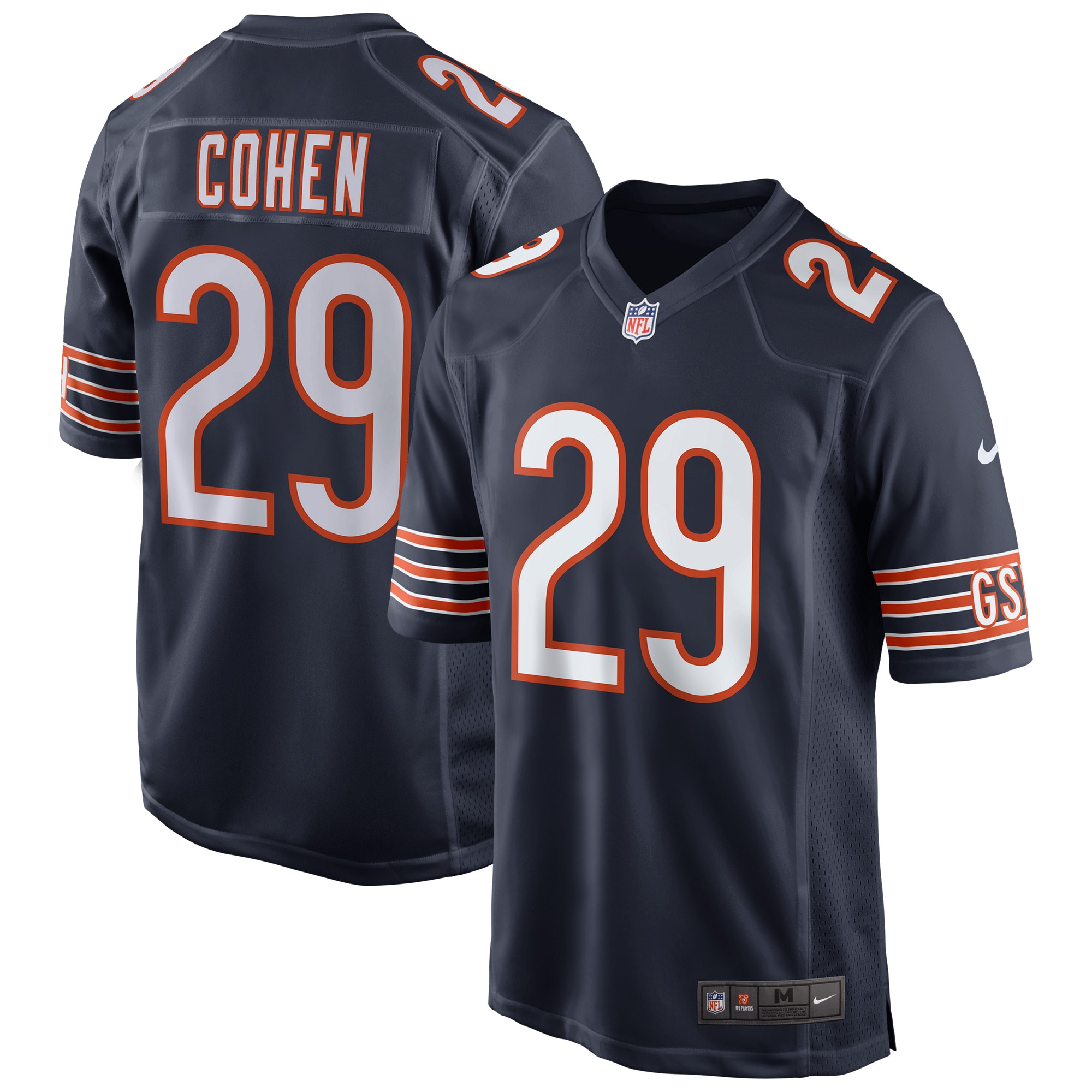 Tarik Cohen Chicago Bears Nike Game Player Jersey - Navy - vstockx