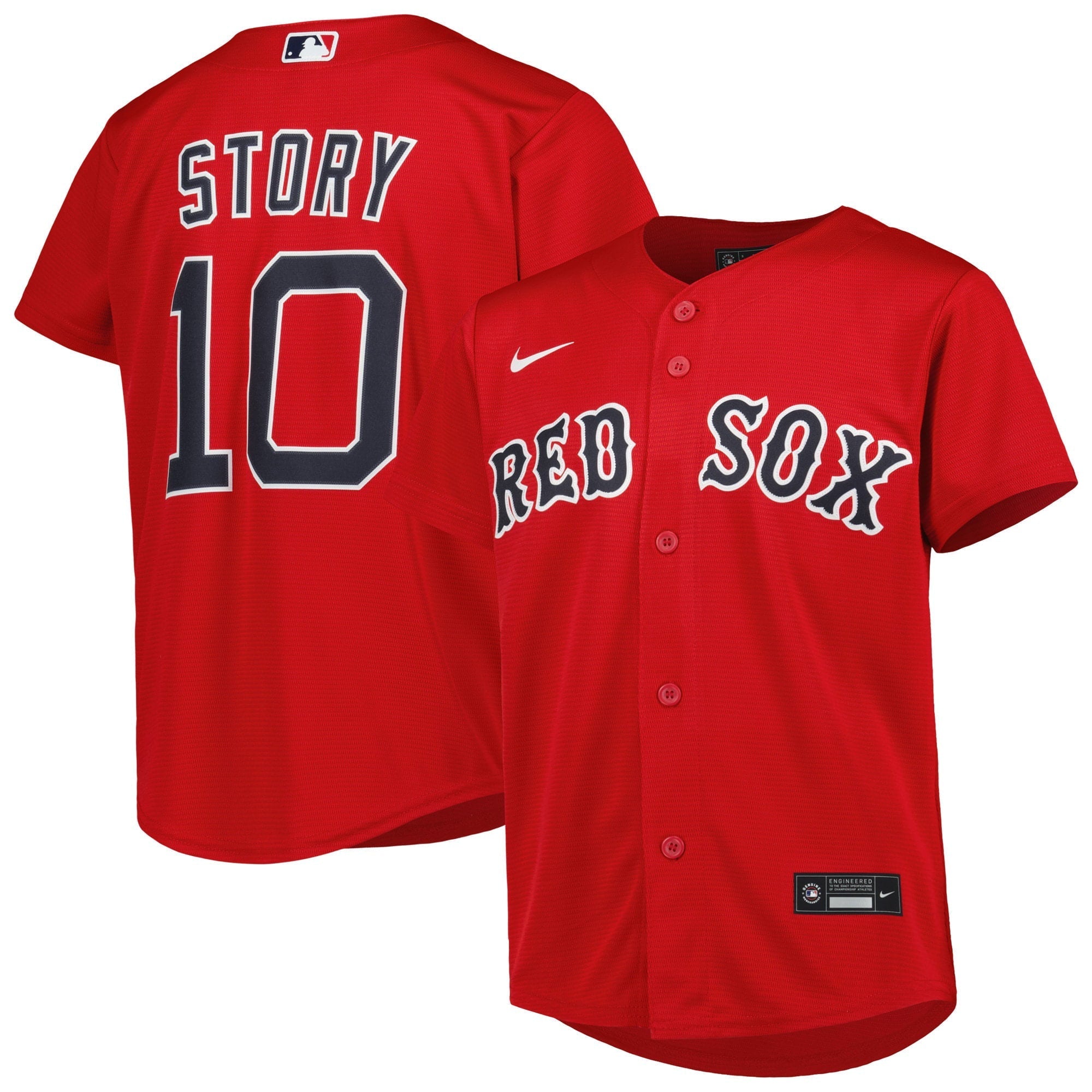 Youth Nike Trevor Story Red Boston Red Sox Alternate Replica Player Jersey - vstockx
