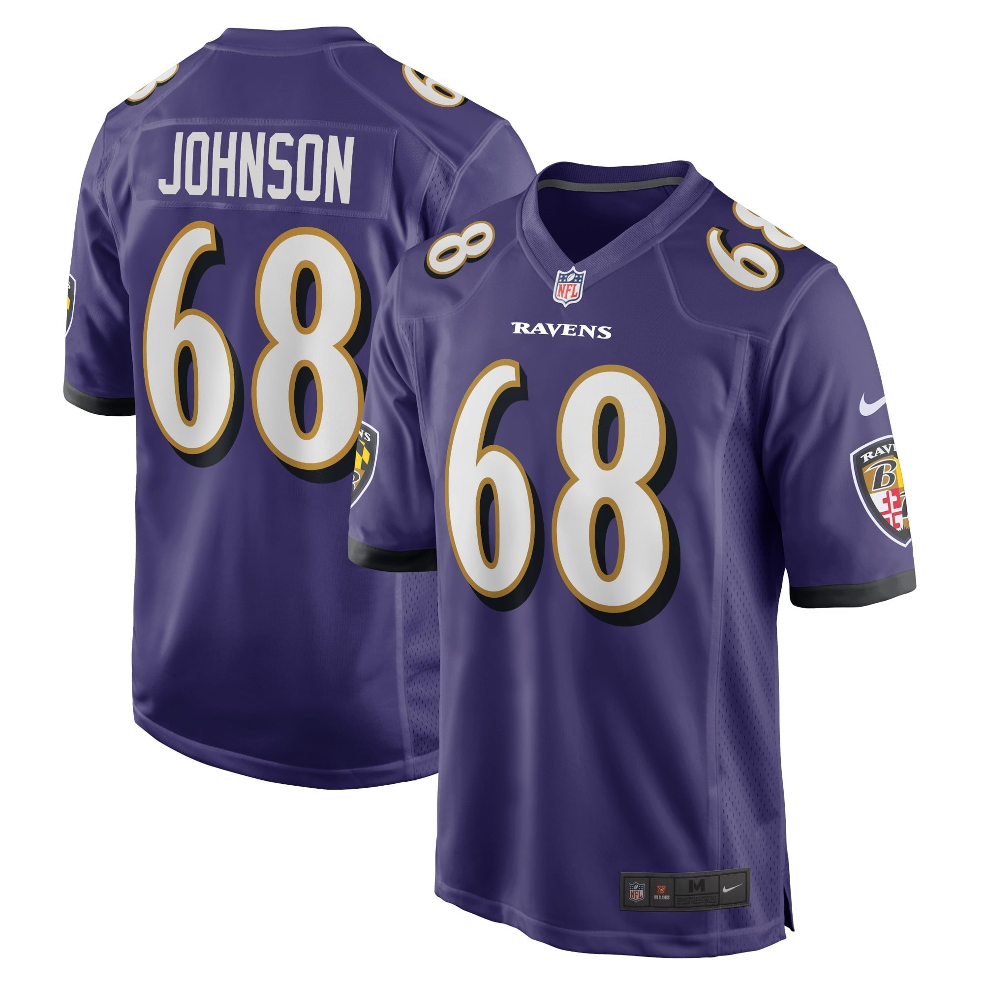 Men's Nike Zack Johnson Purple Baltimore Ravens Home Game Player Jersey - vstockx