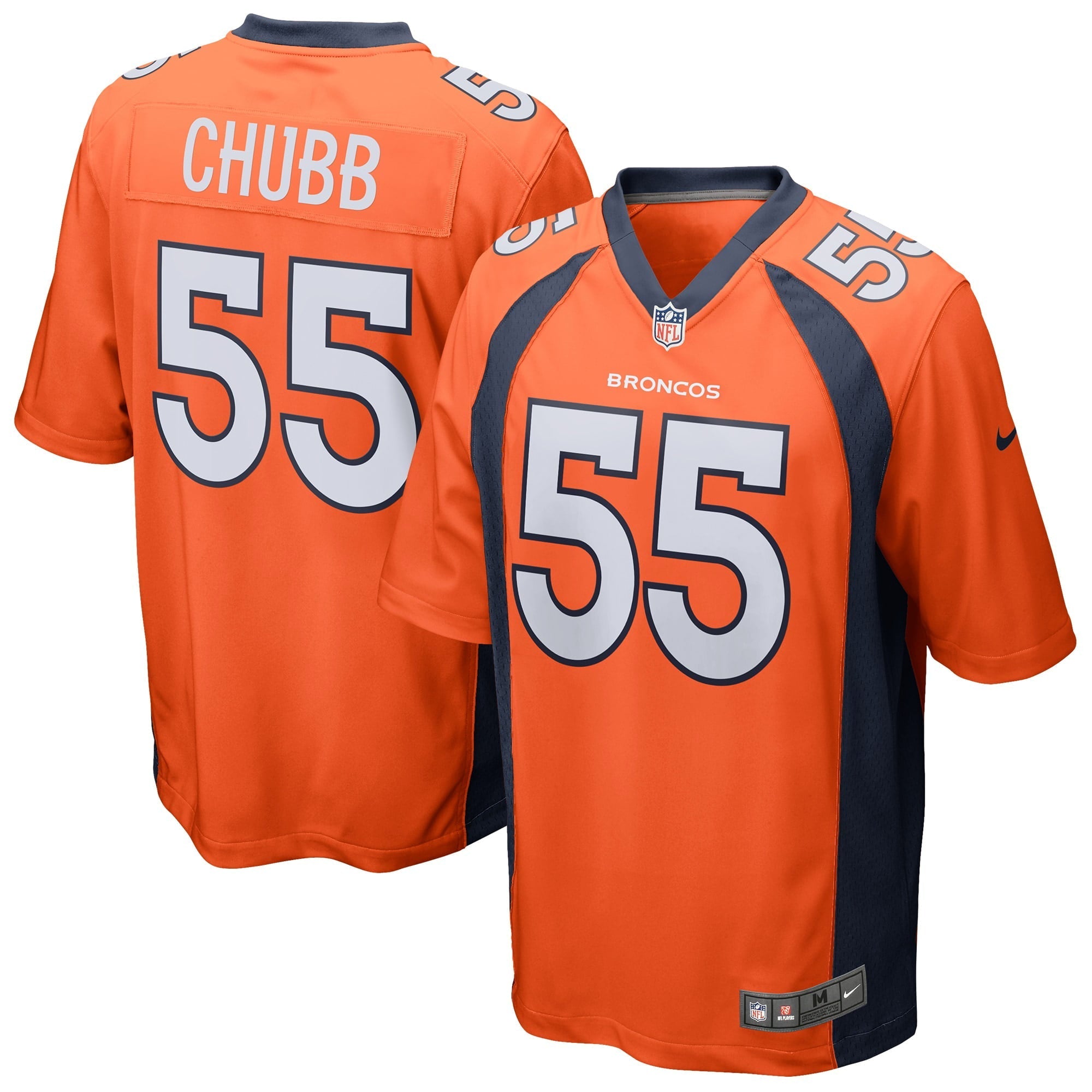Men's Nike Bradley Chubb Orange Denver Broncos Game Jersey - vstockx