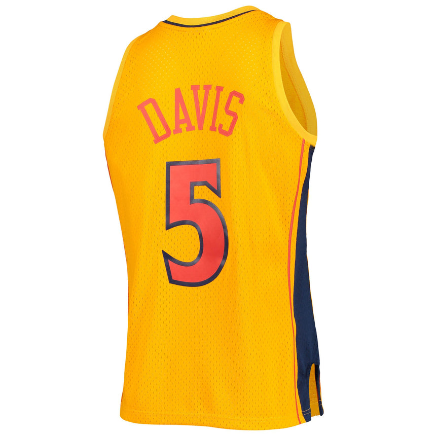 Men's Golden State Warriors Baron Davis Mitchell & Ness Gold Hardwood Classics Reload 2.0 Swingman Jersey - vstockx