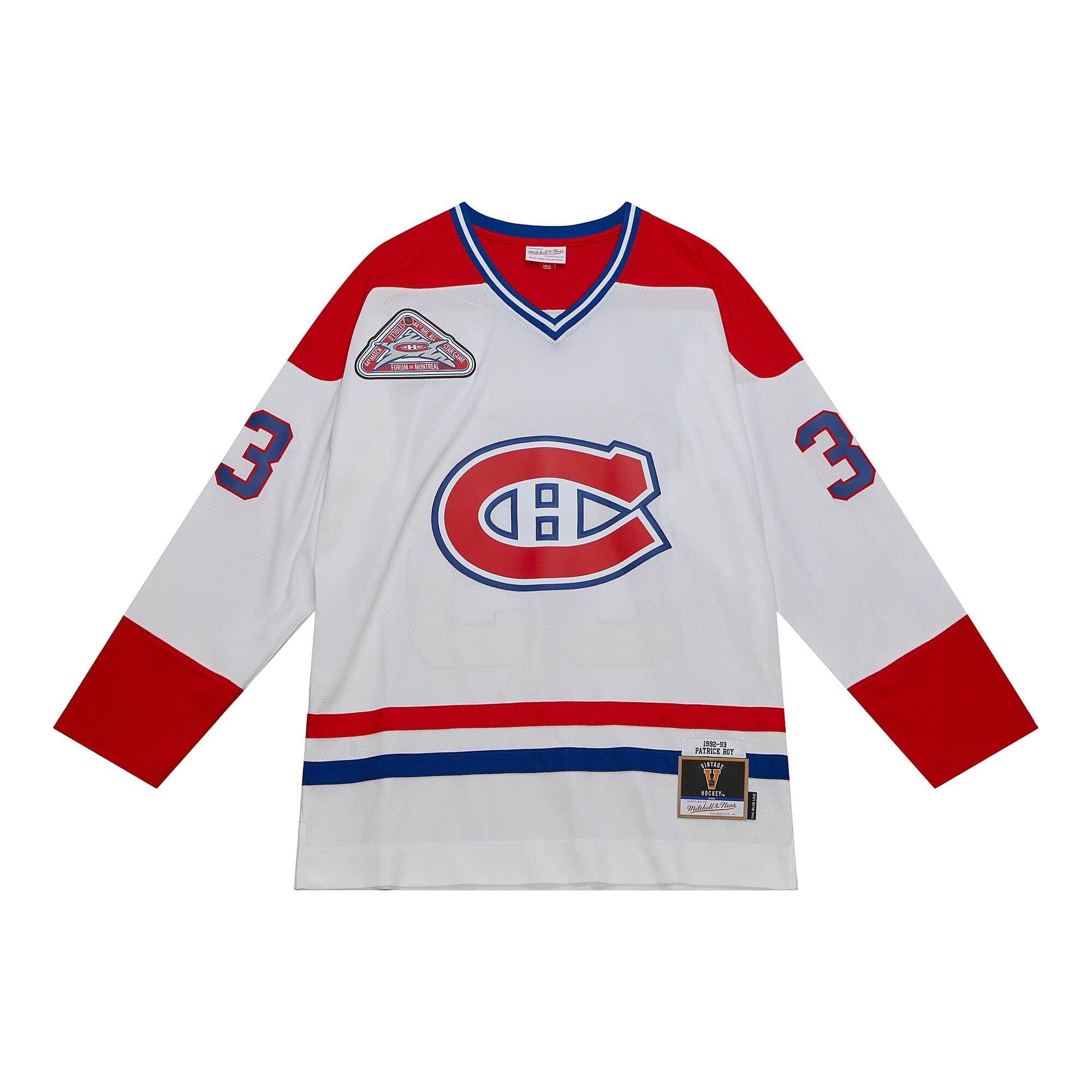 Blue Line Patrick Roy Montreal Canadiens 1992 Jersey - vstockx