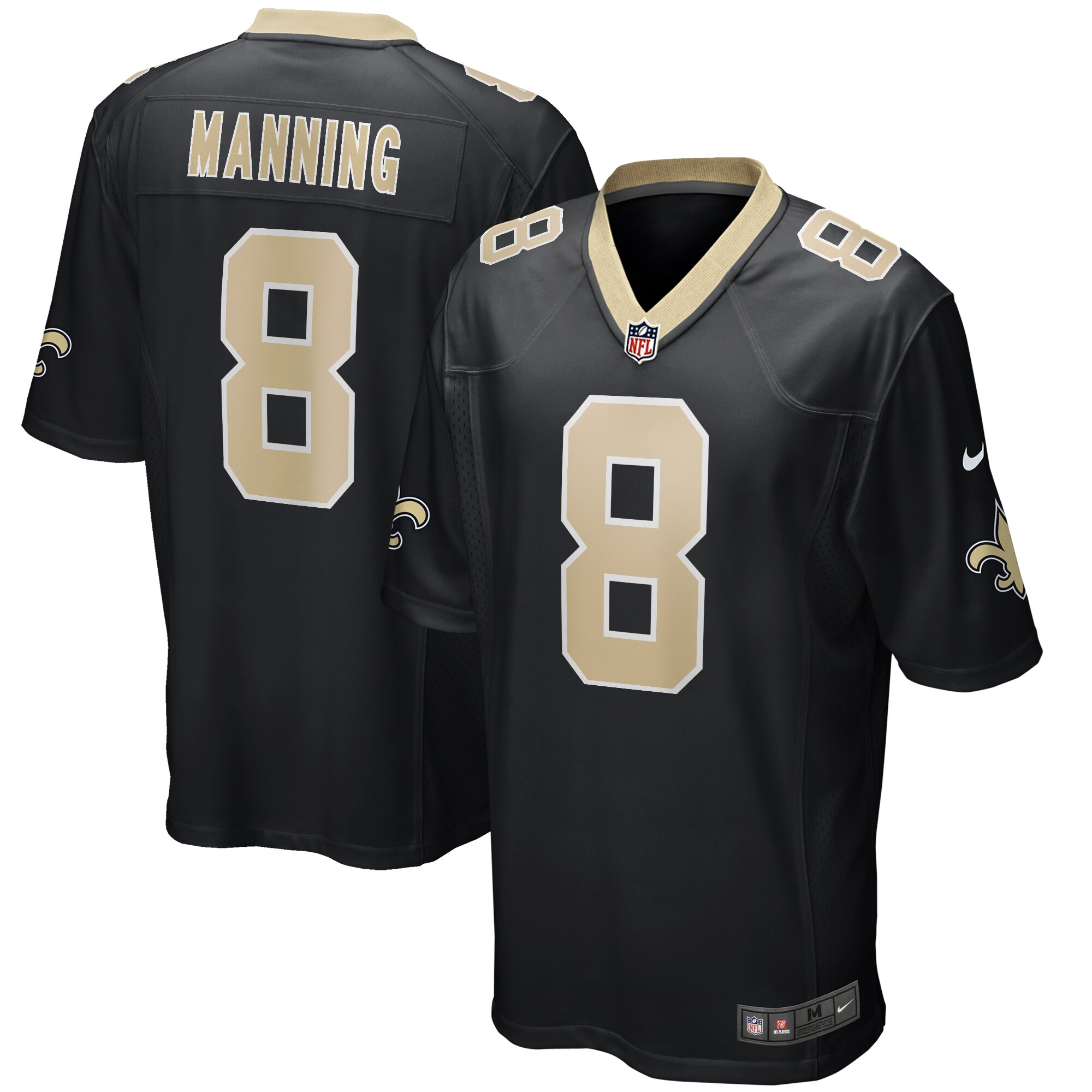 Archie Manning New Orleans Saints Nike Game Retired Player Jersey - Black - vstockx