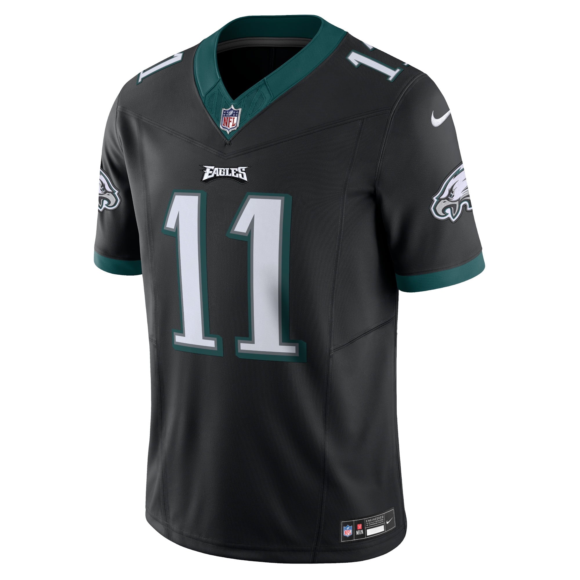 Men's Nike A.J. Brown Black Philadelphia Eagles Vapor F.U.S.E. Limited Jersey - vstockx
