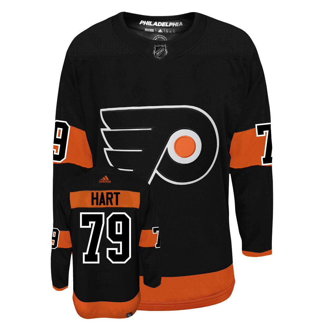 Carter Hart Philadelphia Flyers Adidas Primegreen Authentic NHL Hockey Jersey - vstockx