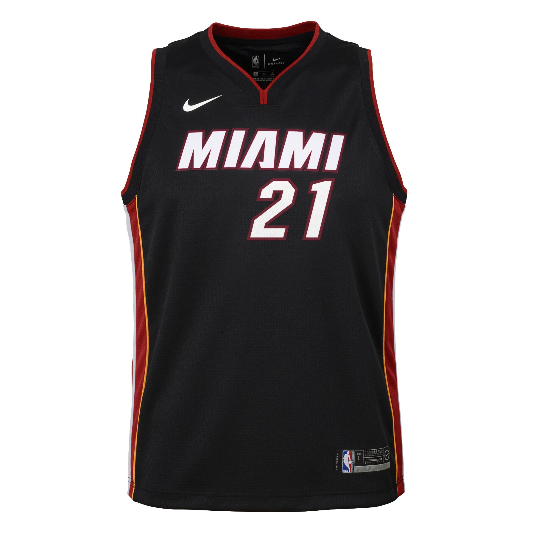 Hassan Whiteside Miami Heat Nike Youth Swingman Jersey Black - Icon Edition - vstockx