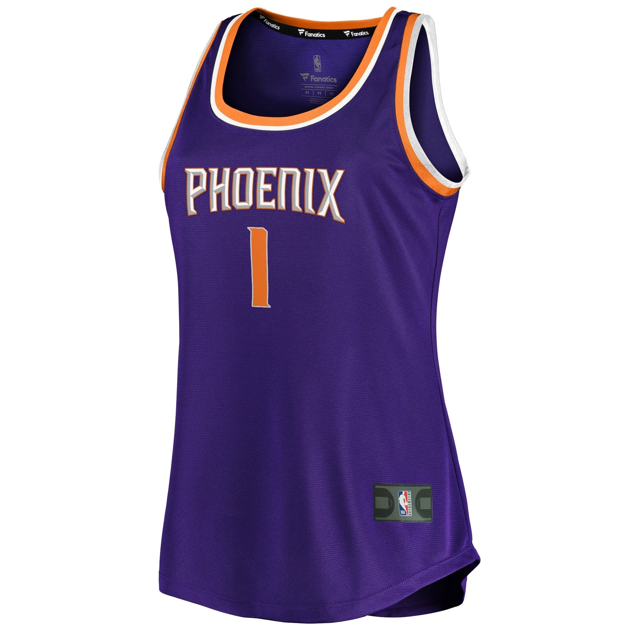 Women's Fanatics Branded Devin Booker Purple Phoenix Suns Fast Break Team Tank Jersey - Icon Edition - vstockx