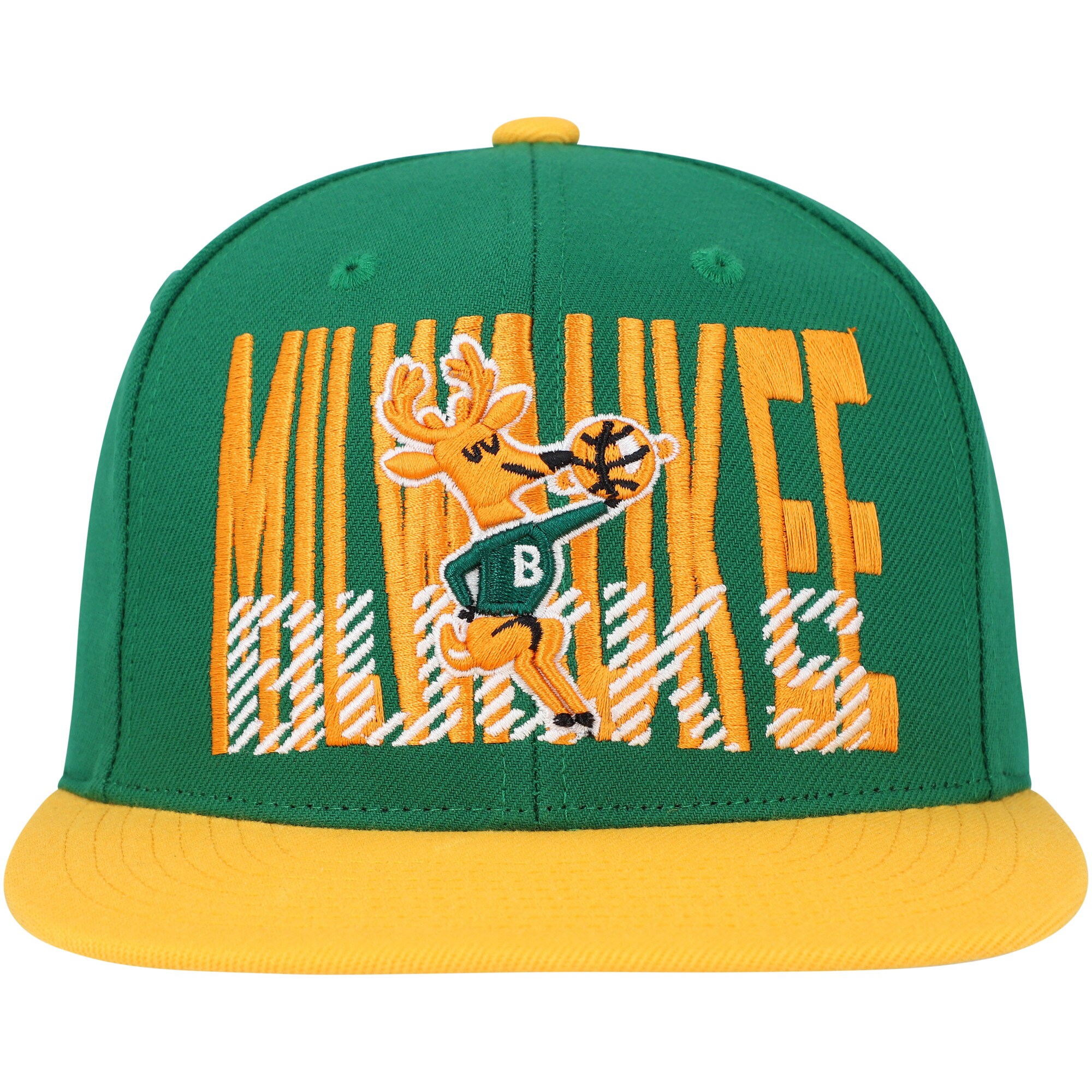 Milwaukee Bucks Mitchell & Ness SOUL Cross Check Snapback - Hunter Green - vstockx