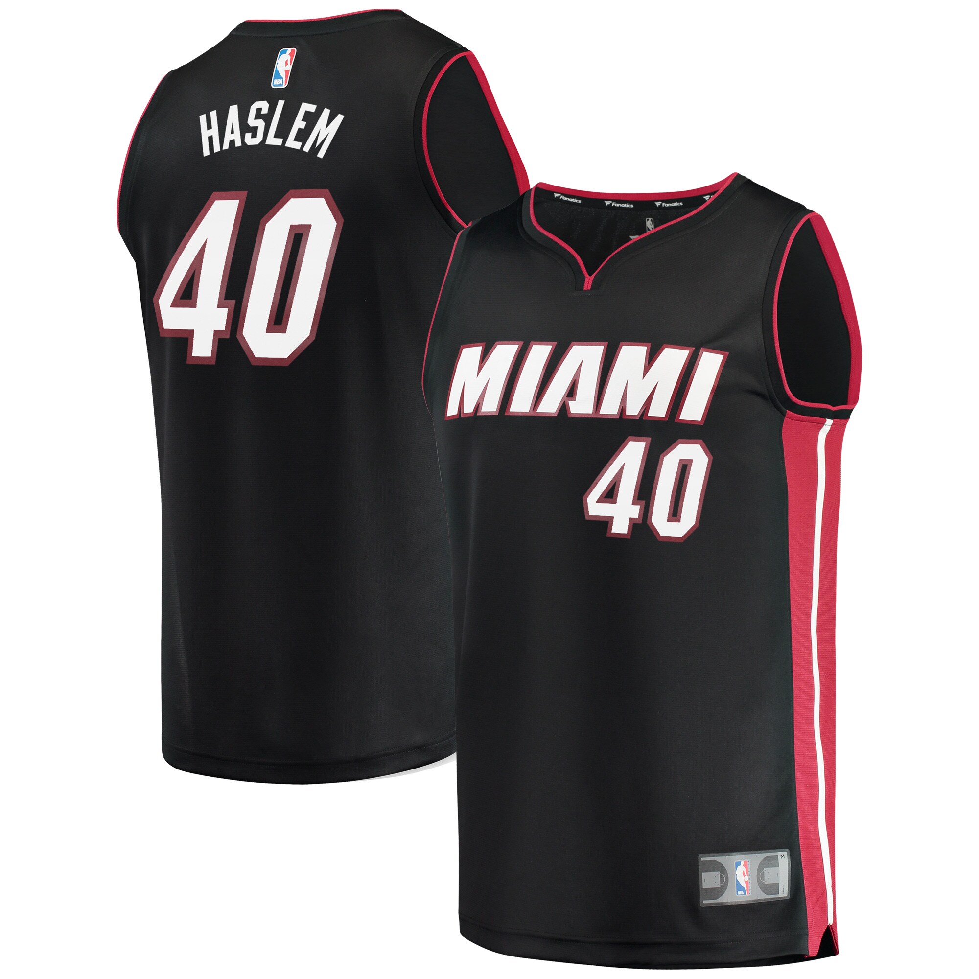 Udonis Haslem Miami Heat Fanatics Branded Fast Break Replica Player Jersey - Icon Edition - Black - vstockx