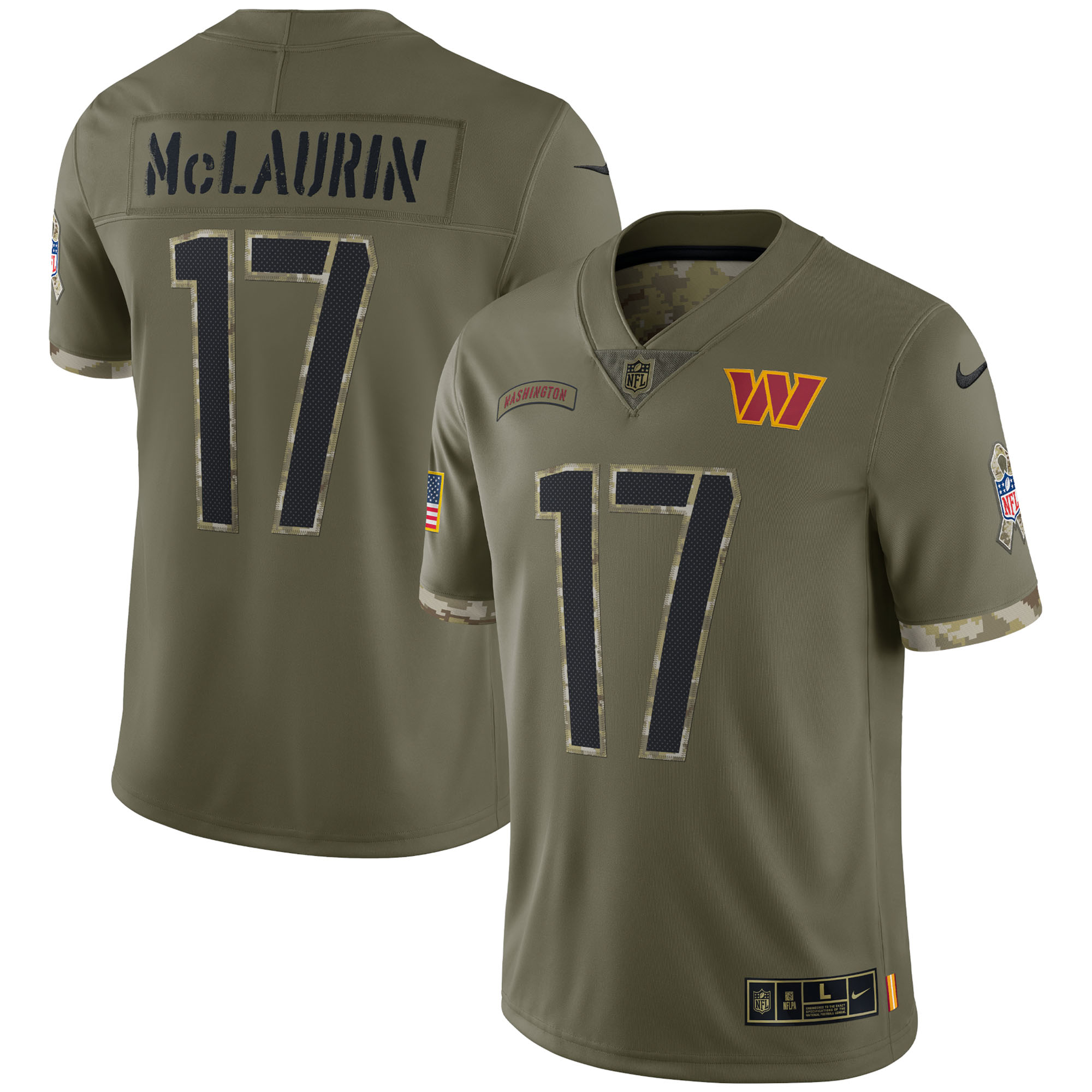 Terry McLaurin Washington Commanders Nike 2022 Salute To Service Limited Jersey - Olive - vstockx