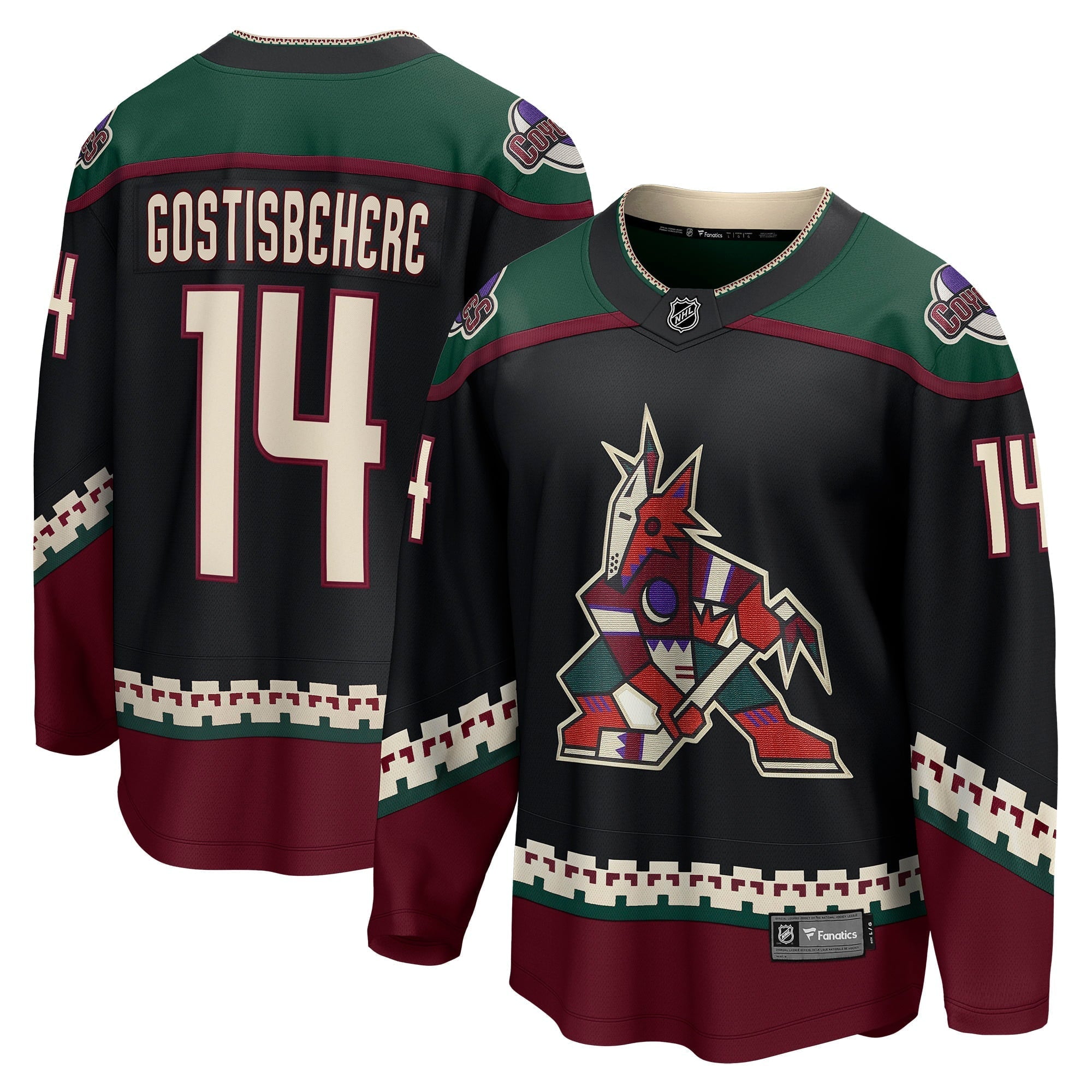 Men's Fanatics Branded Shayne Gostisbehere Black Arizona Coyotes Home Breakaway Player Jersey - vstockx