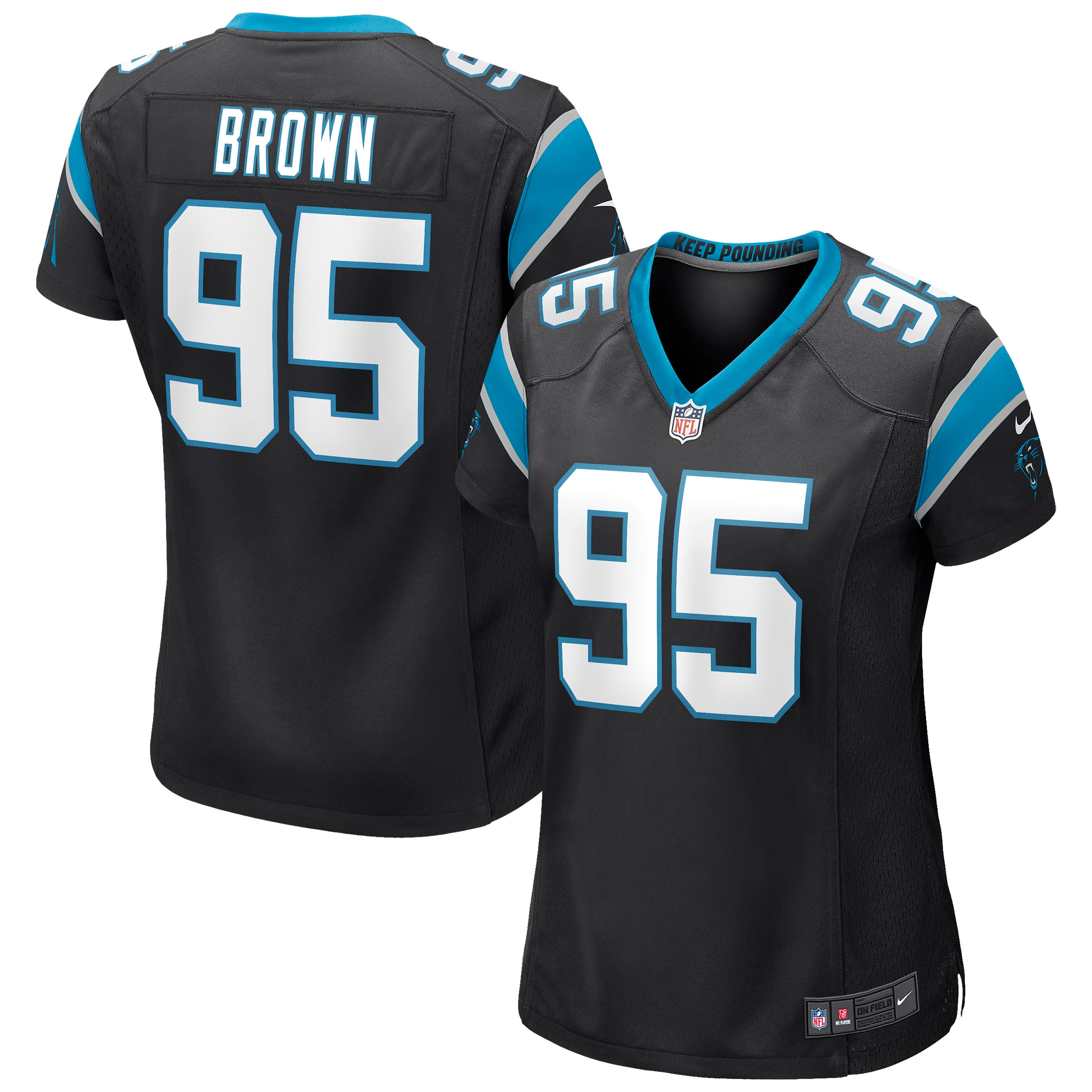 Derrick Brown Carolina Panthers Nike Women's Game Jersey - Black - vstockx