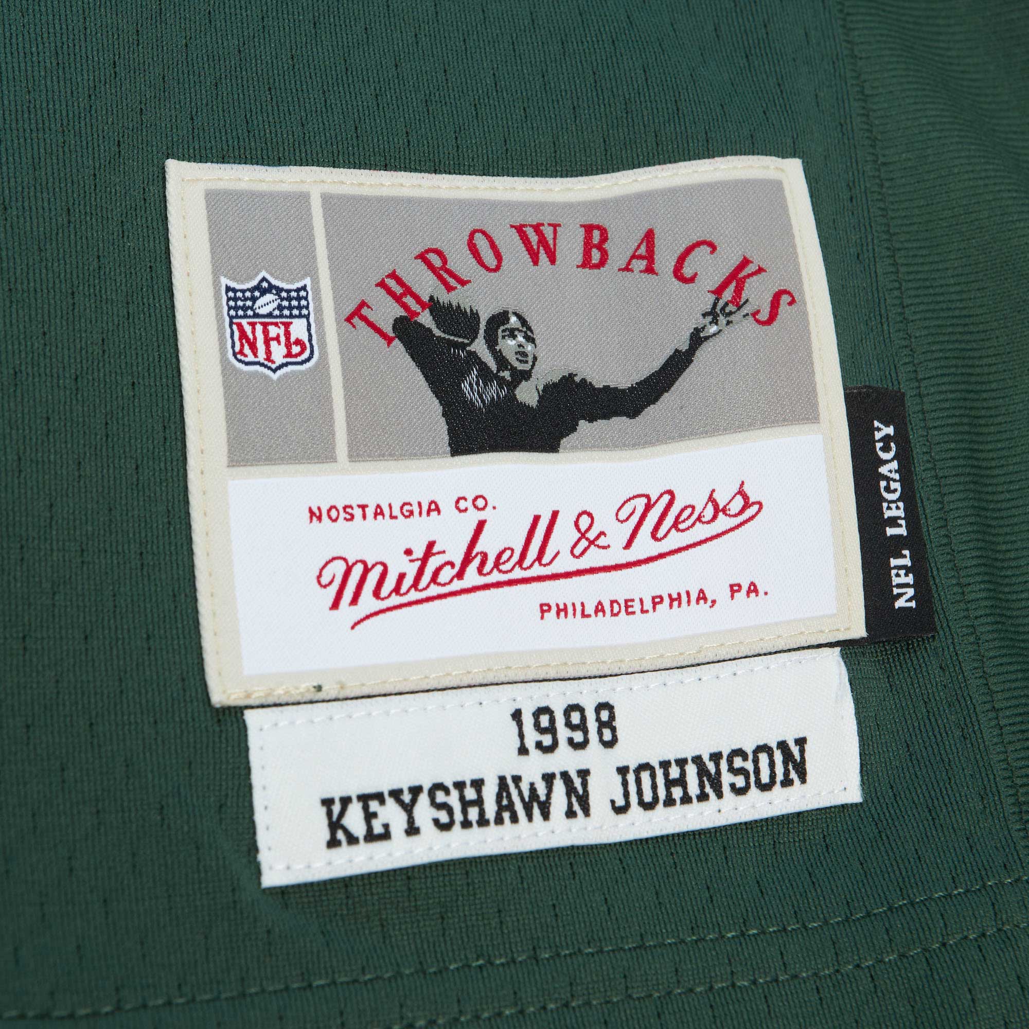 Keyshawn Johnson New York Jets Mitchell & Ness Legacy Replica Jersey - Green - vstockx