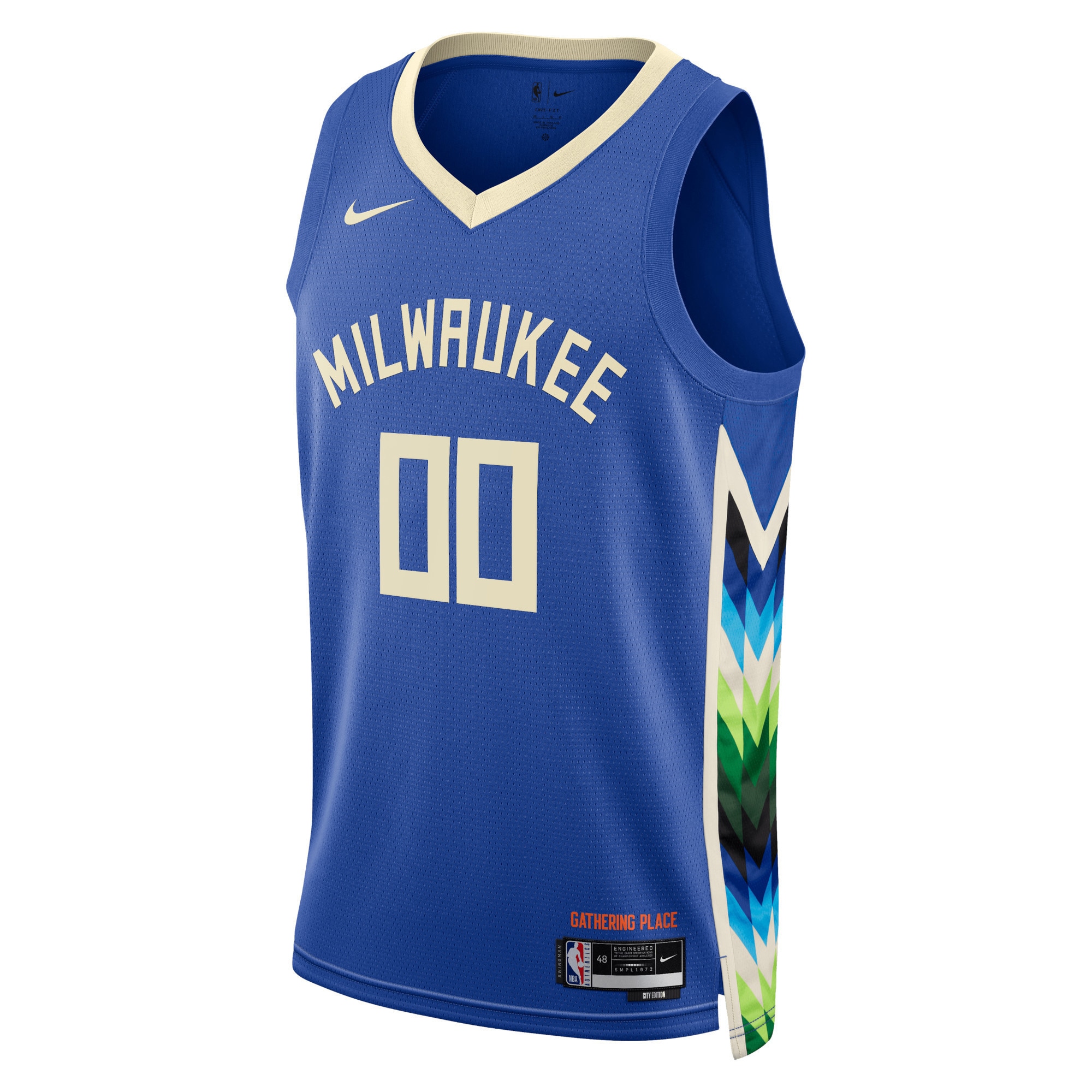 Milwaukee Bucks Nike Unisex 2022/23 Swingman Custom Jersey - City Edition - Royal - vstockx