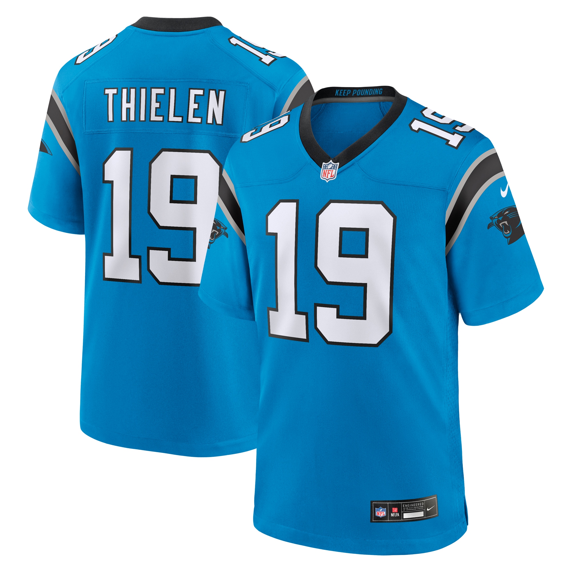 Adam Thielen Carolina Panthers Nike Alternate Game Jersey - Blue - vstockx