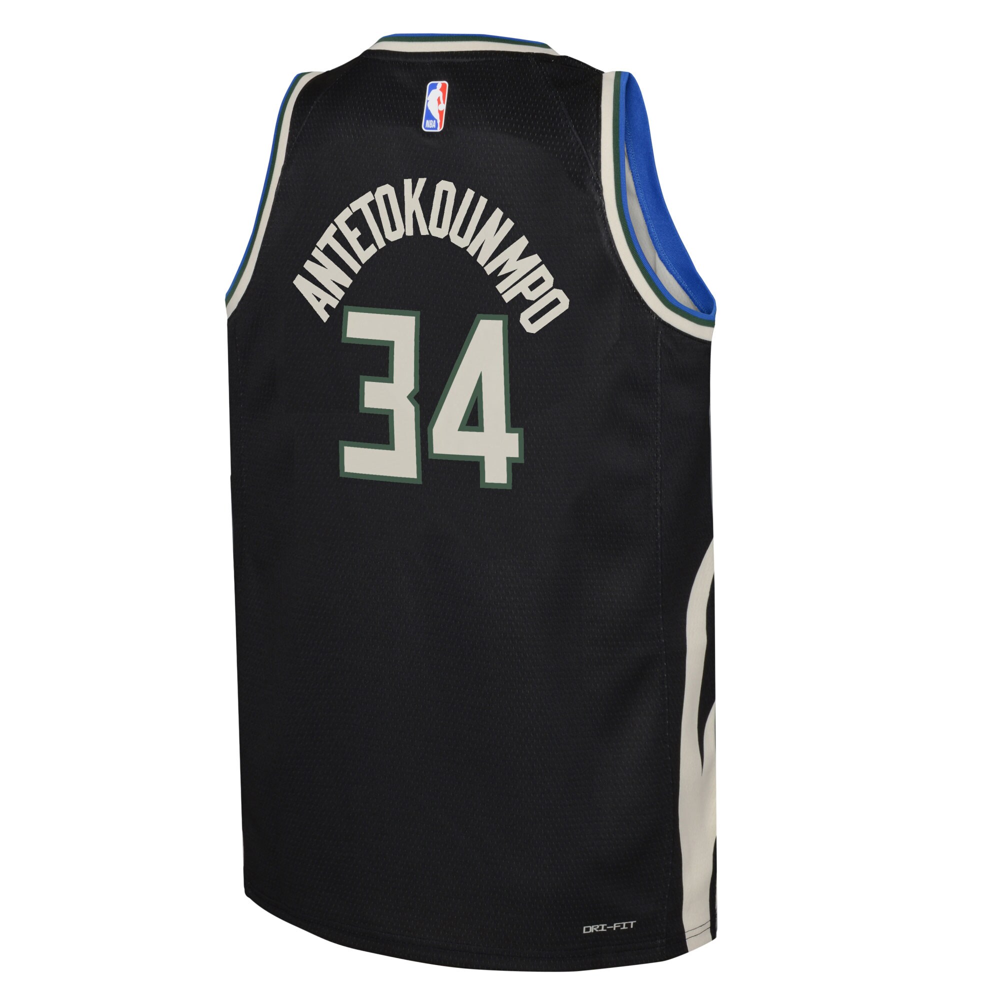 Giannis Antetokounmpo Milwaukee Bucks Jordans Brand Youth Swingman Jersey - Statement Edition - Black - vstockx