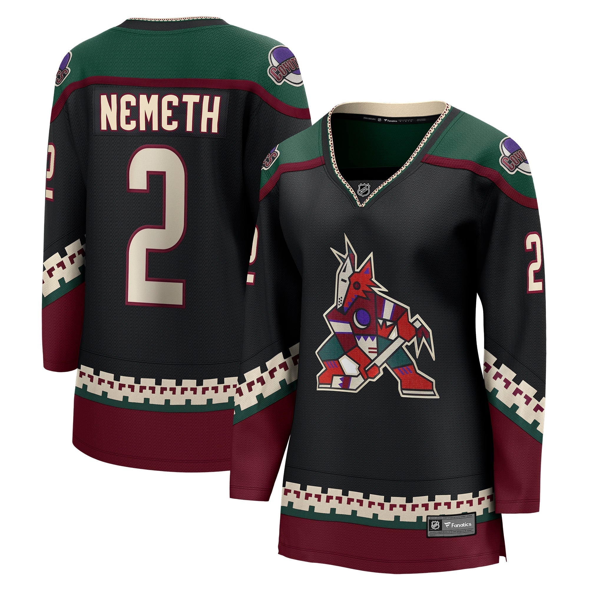 Women's Fanatics Branded Patrik Nemeth Black Arizona Coyotes Home Breakaway Player Jersey - vstockx