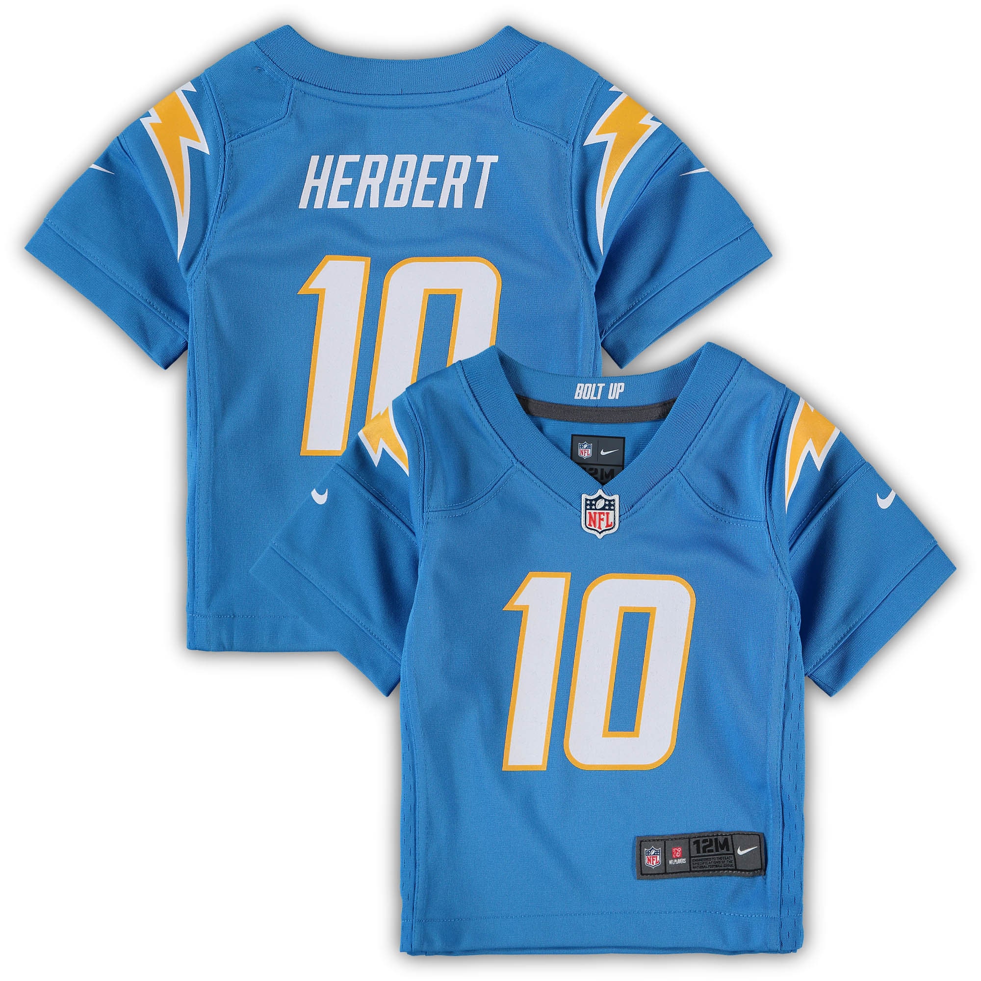Justin Herbert Los Angeles Chargers Nike Infant Game Jersey - Powder Blue - vstockx