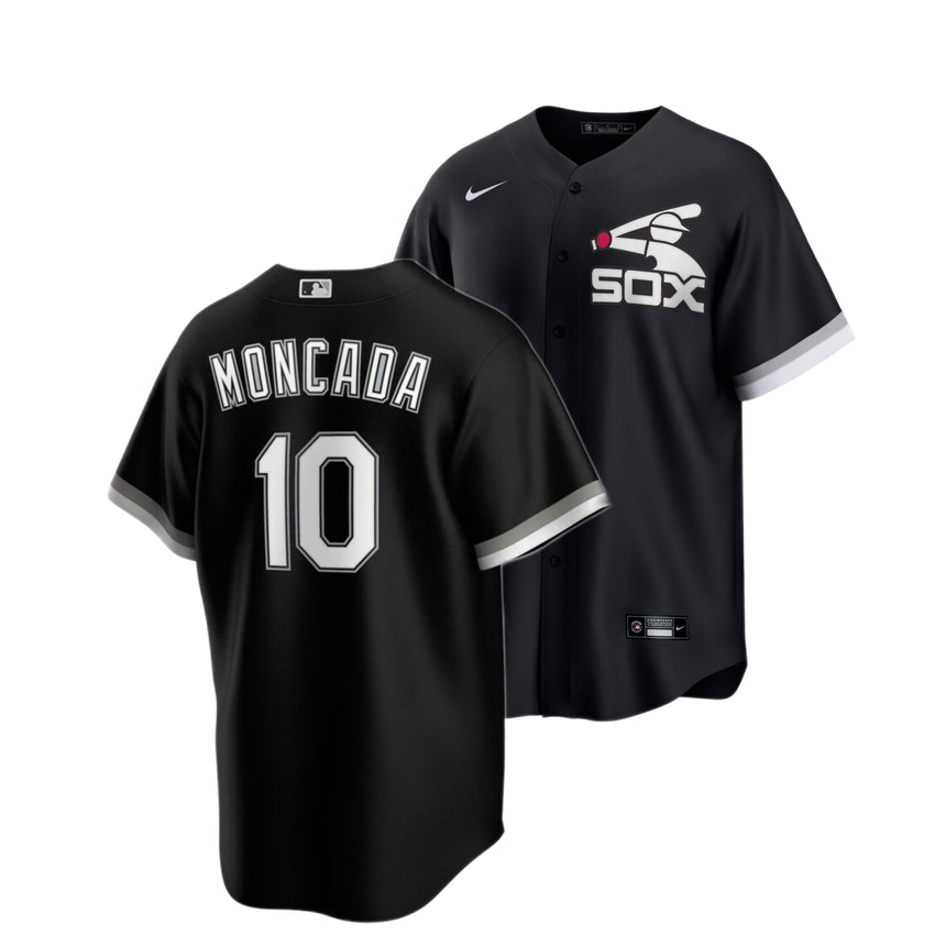 Men's Yoan Moncada Chicago White Sox Black Alternate Spring Training Premium Replica Jersey - vstockx
