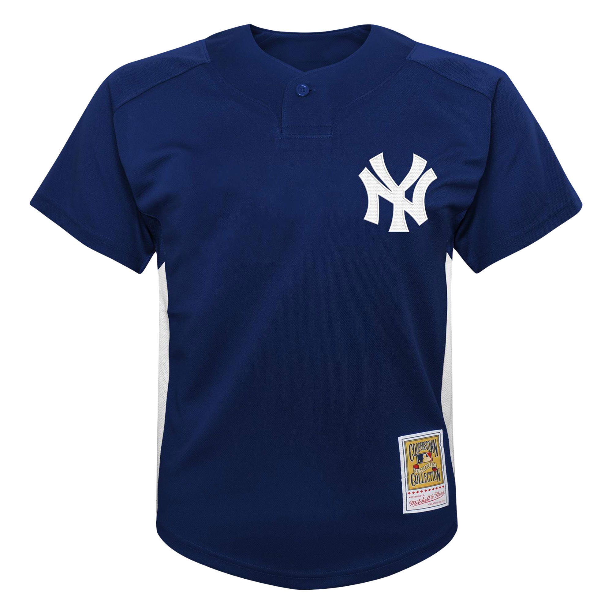 Derek Jeter New York Yankees Mitchell & Ness Youth Team Cooperstown Collection Mesh Batting Practice Jersey - Navy - vstockx