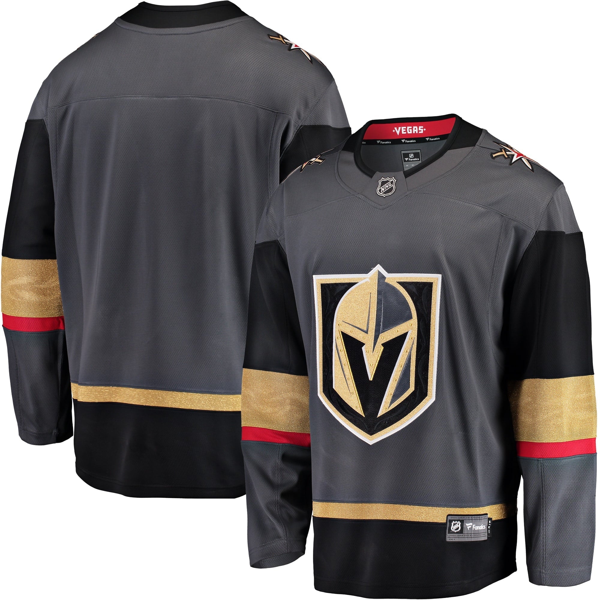 Men's Fanatics Branded Gray Vegas Golden Knights Breakaway Alternate Jersey - vstockx