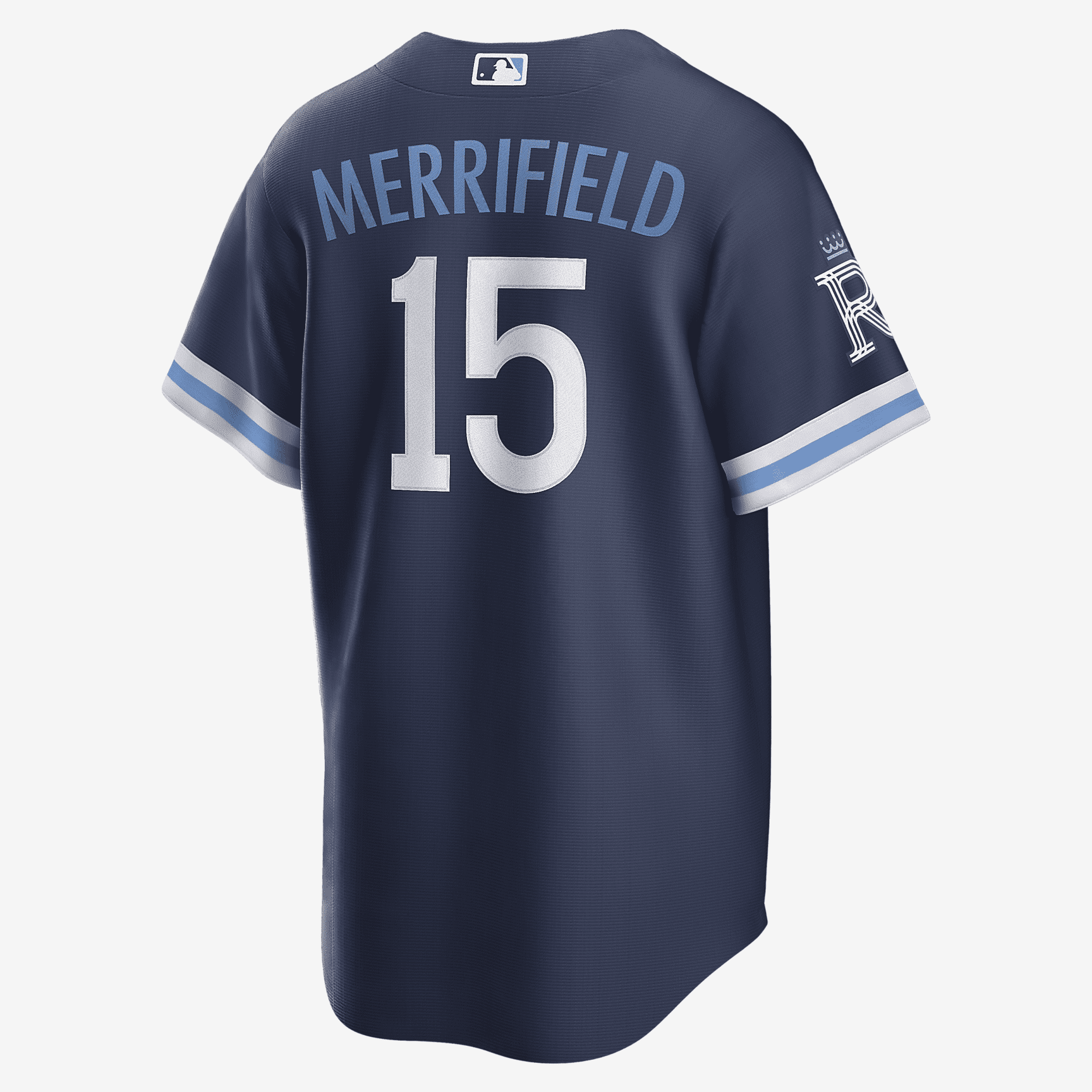 MLB Kansas City Royals City Connect (Whit Merrifield) Men's Replica Baseball Jersey - Navy - vstockx
