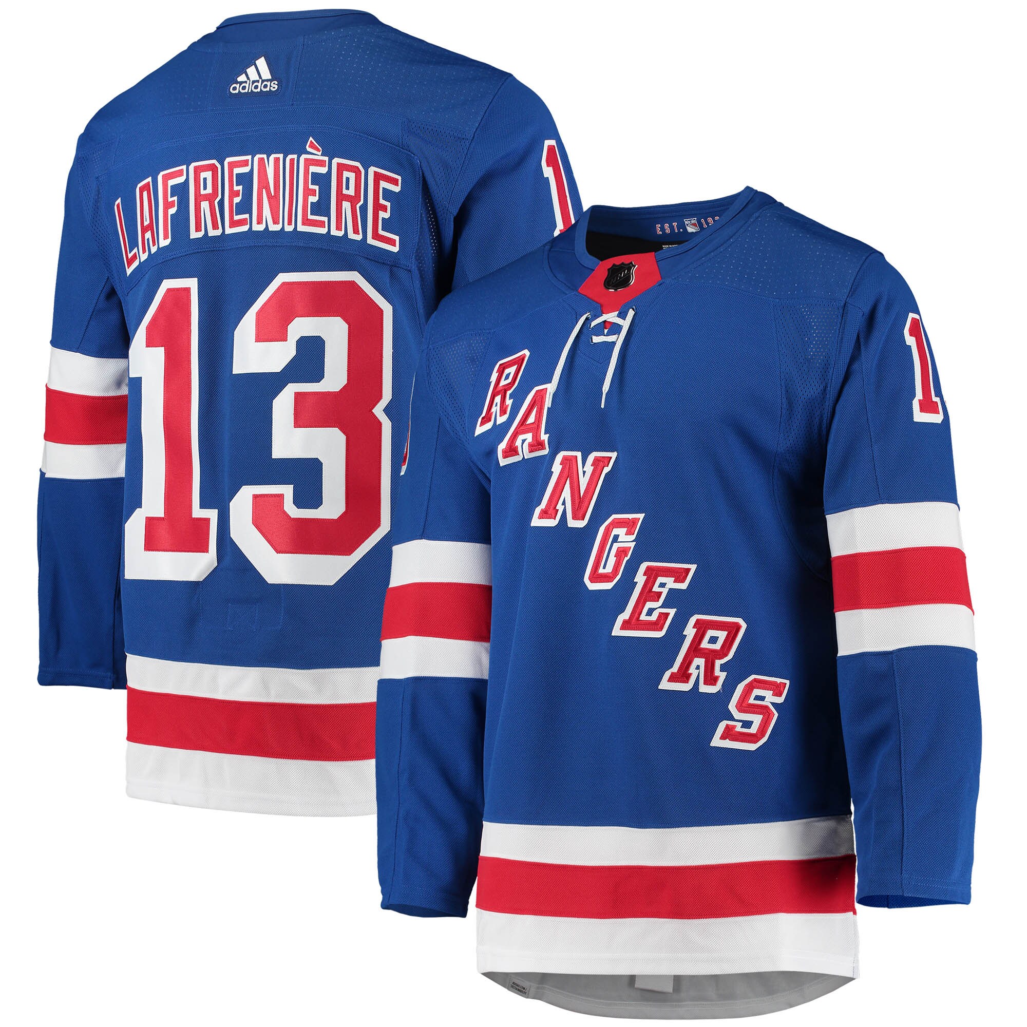 Alexis Lafreniere New York Rangers adidas Home Primegreen Authentic Pro Player Jersey - Blue - vstockx