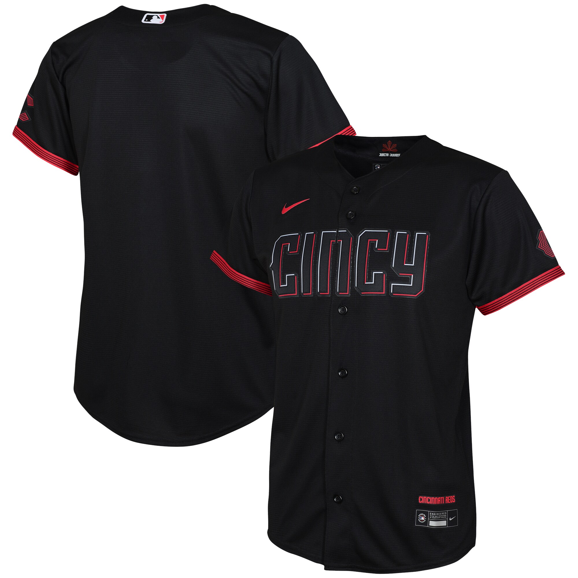 Cincinnati Reds Nike Preschool 2023 City Connect Replica Jersey - Black - vstockx