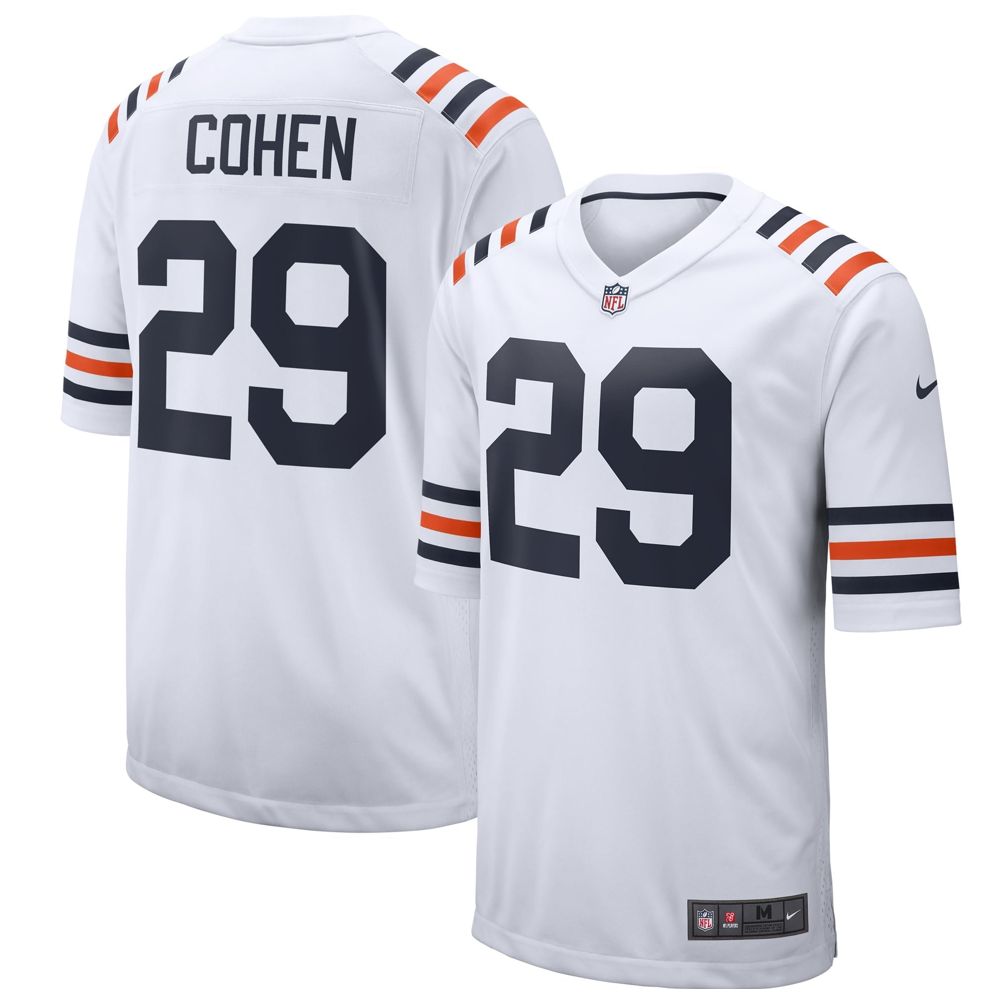 Men's Nike Tarik Cohen White Chicago Bears 2019 Alternate Classic Game Jersey - vstockx