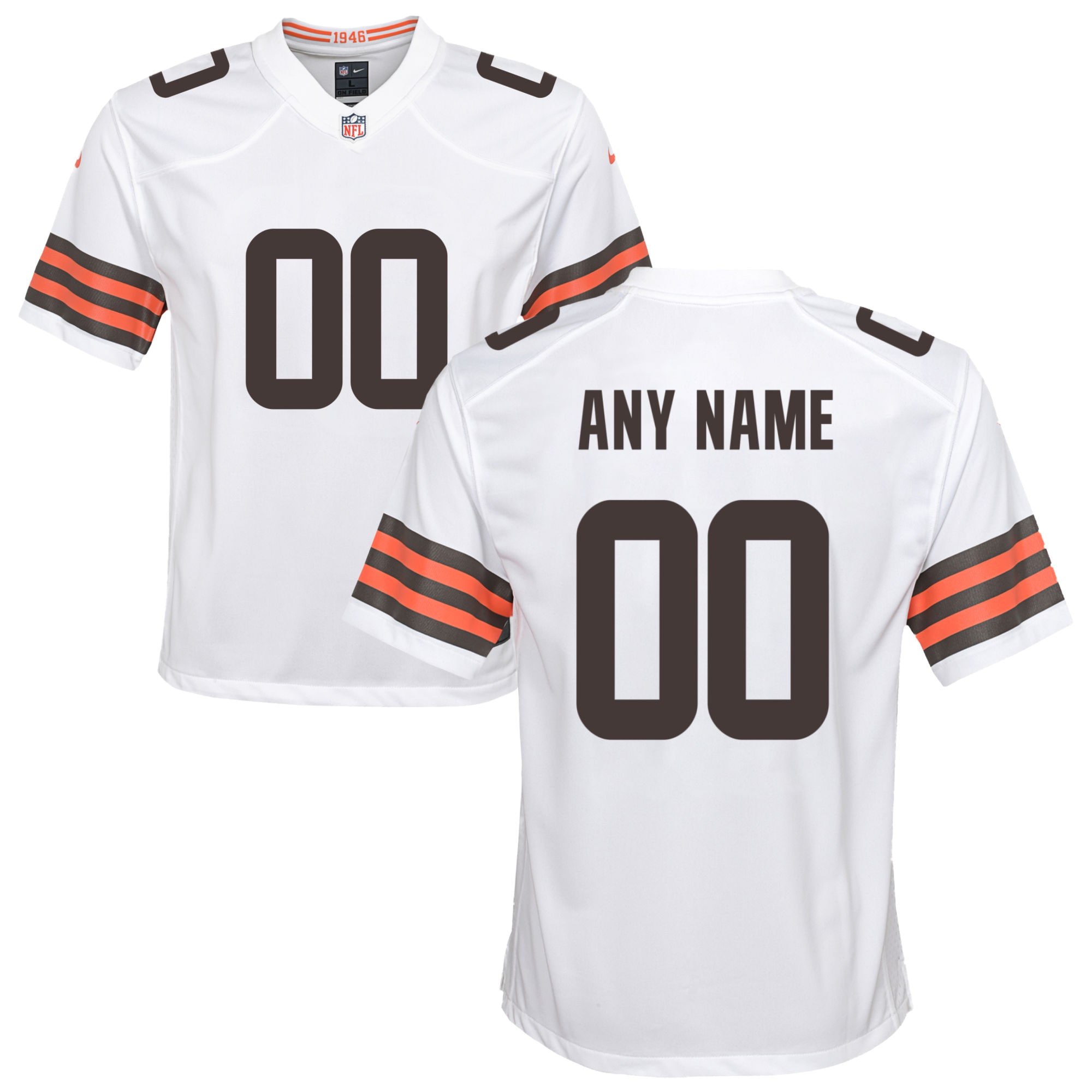 Nike Cleveland Browns Youth Custom Game Jersey - White - vstockx