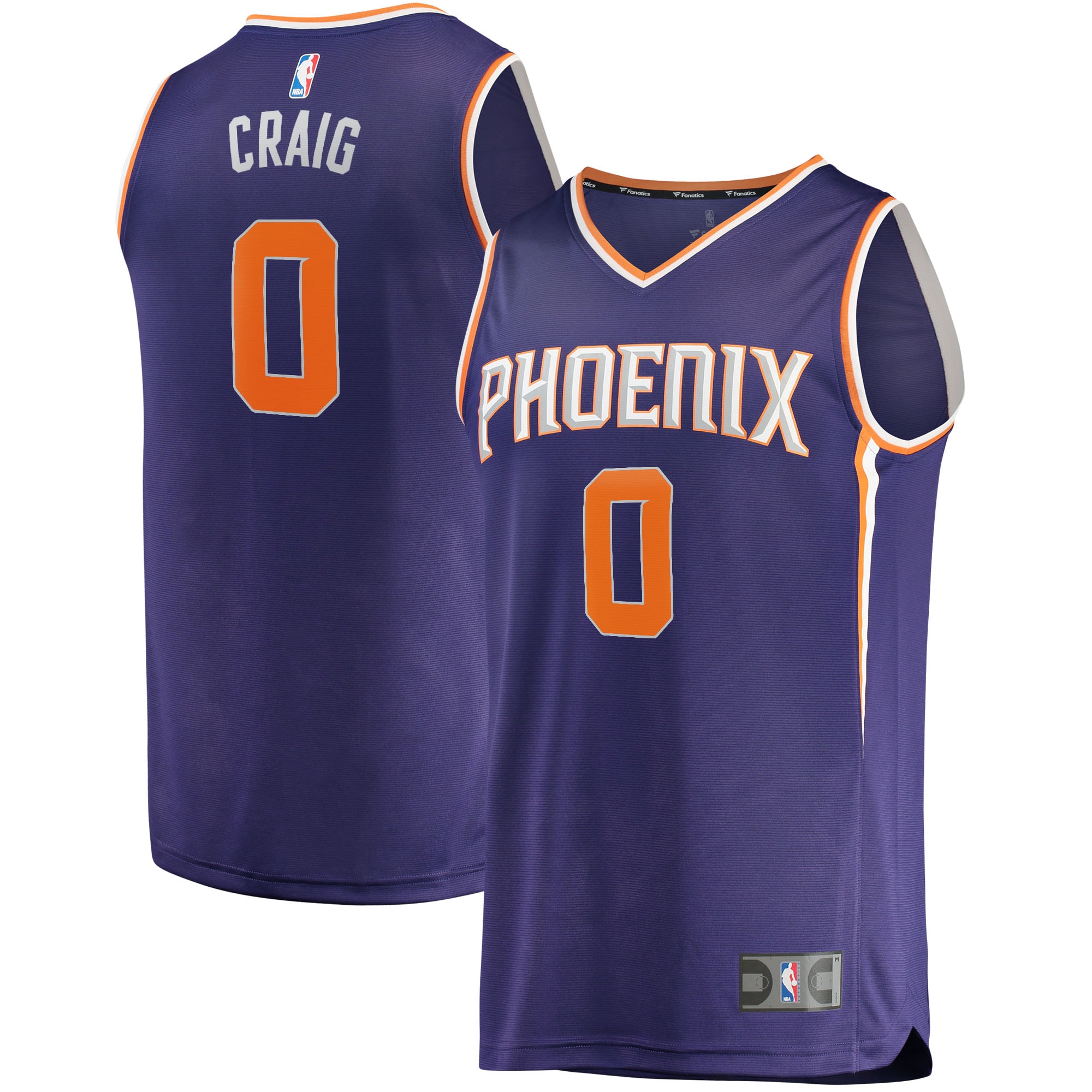 Torrey Craig Phoenix Suns Fanatics Branded 2021/22 Fast Break Replica Jersey - Icon Edition - Purple - vstockx