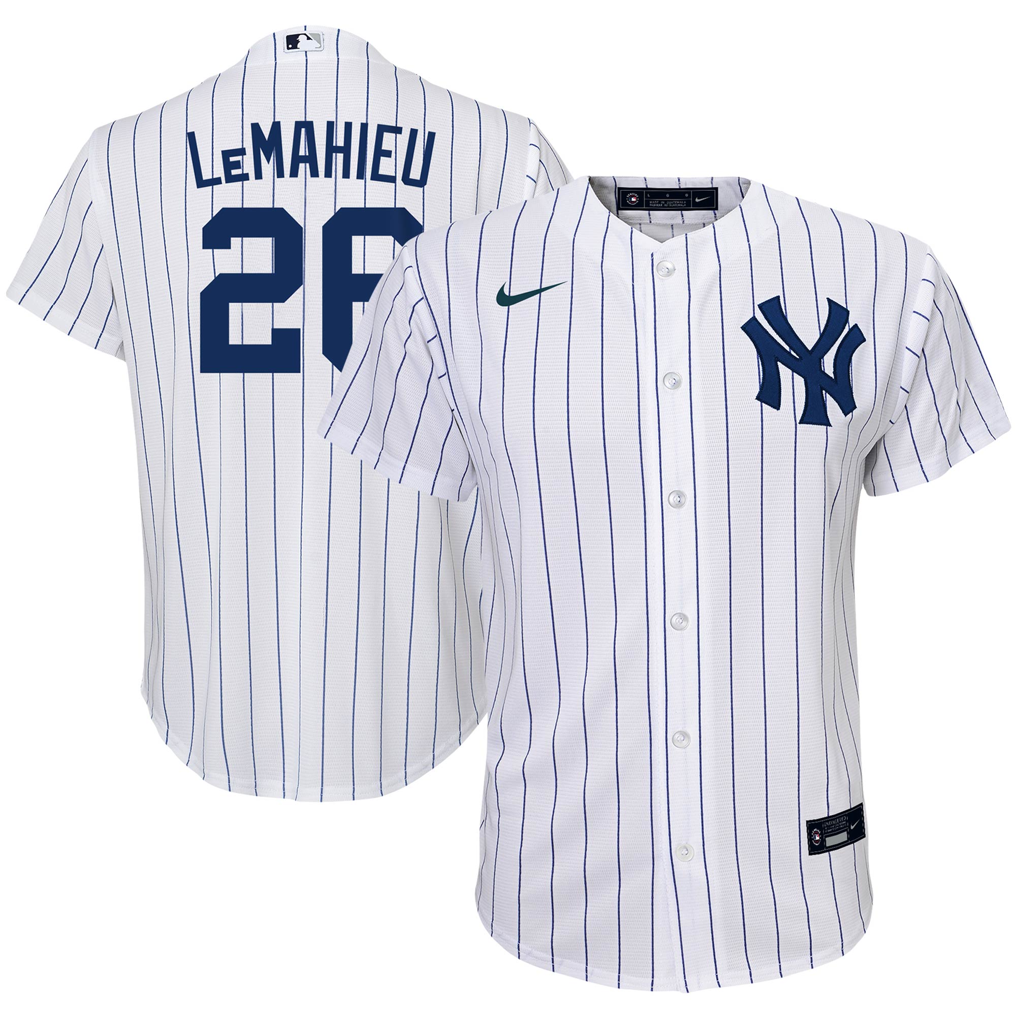 DJ LeMahieu New York Yankees Nike Youth Alternate Replica Player Jersey - White - vstockx