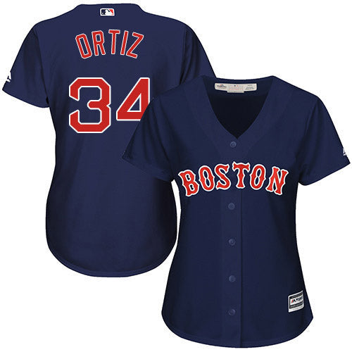 Women's Boston Red Sox David Ortiz Replica Alternate Jersey - Navy - vstockx