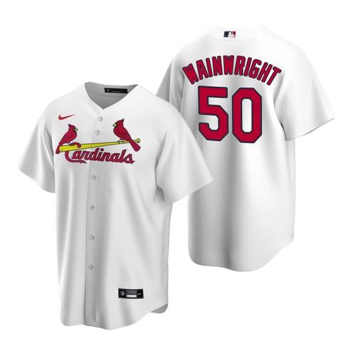 Youth St. Louis Cardinals Adam Wainwright Cool Base Replica Jersey White - vstockx