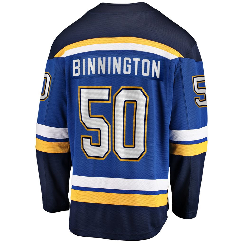 Men's Fanatics Branded Jordans Binnington Royal St. Louis Blues Home Premier Breakaway Player Jersey - vstockx