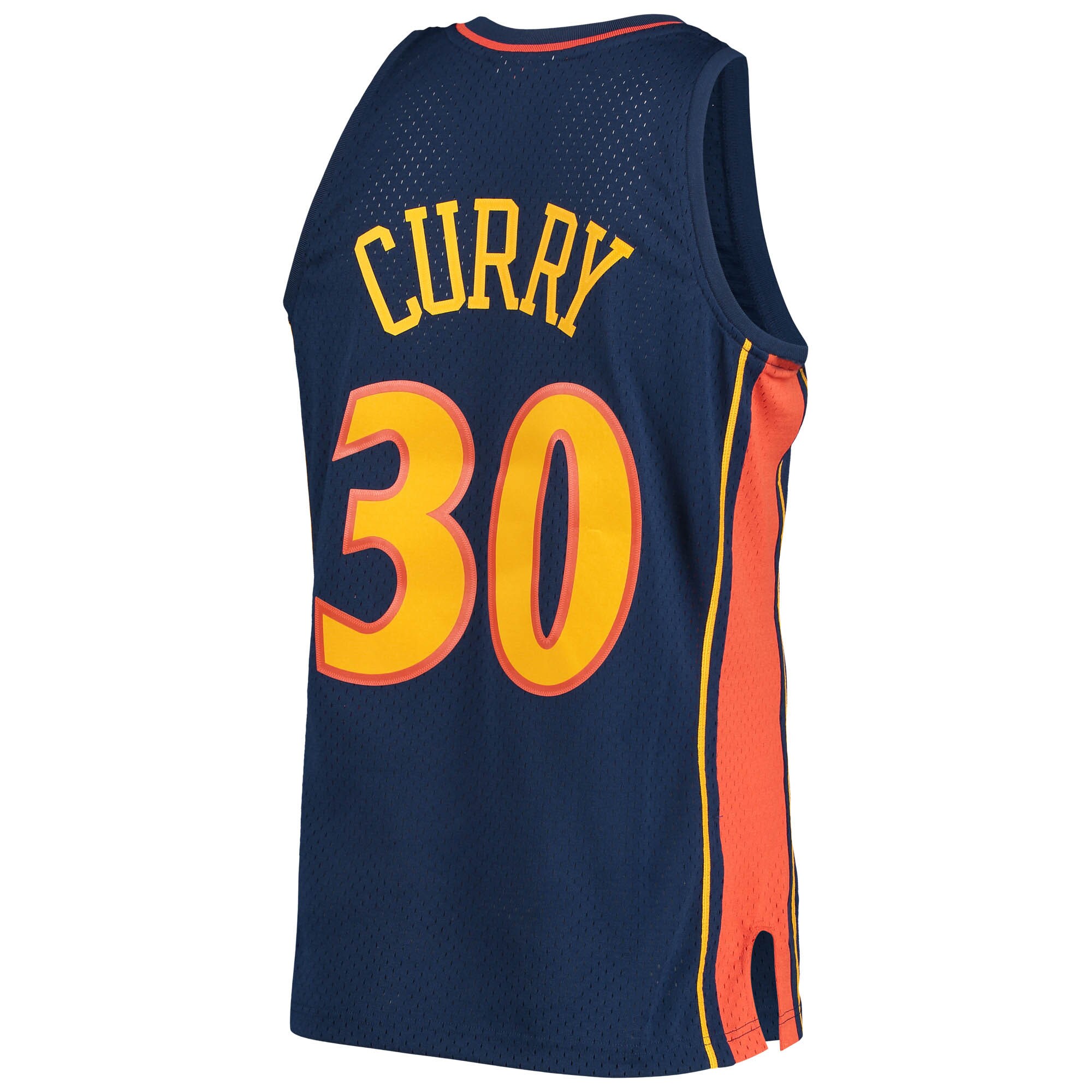 Stephen Curry Golden State Warriors Mitchell & Ness Hardwood Classics Swingman Jersey - Navy - vstockx