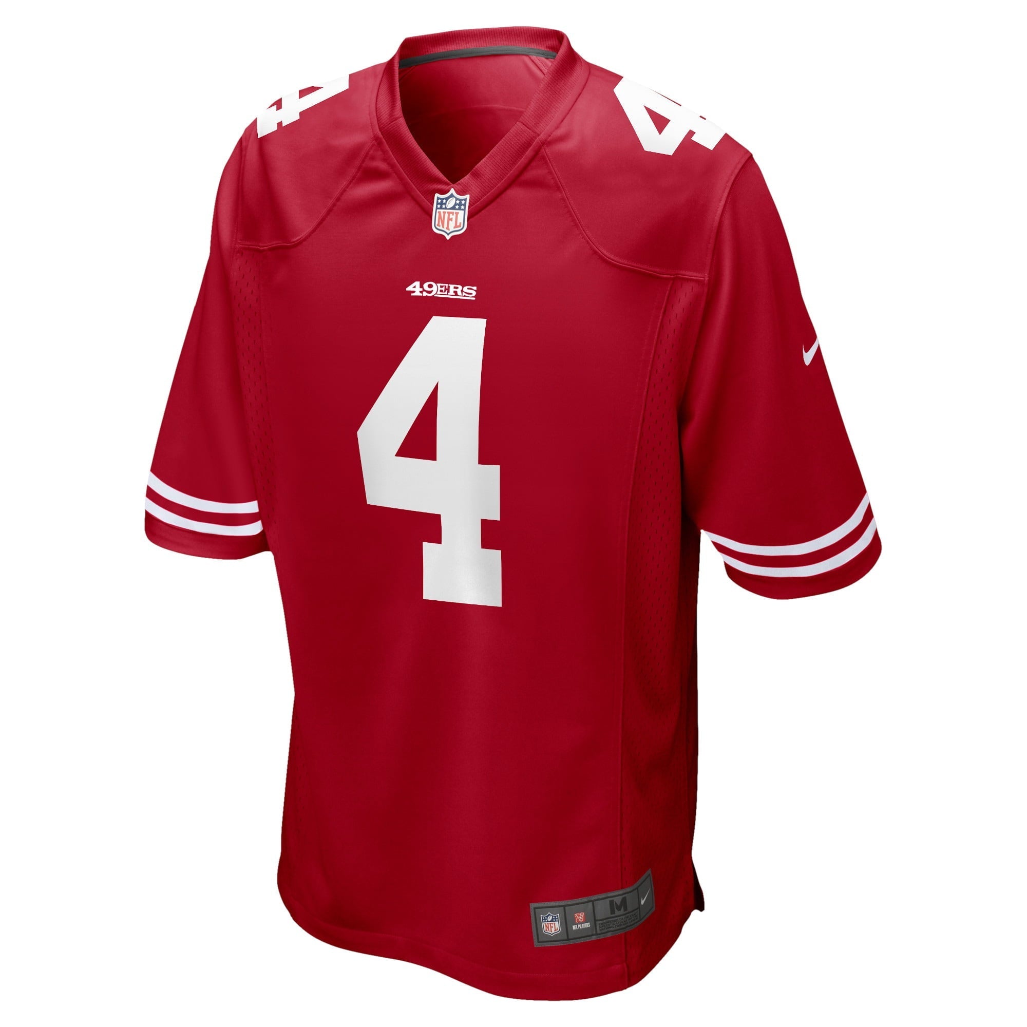 Men's Nike Nick Mullens Scarlet San Francisco 49ers Game Player Jersey - vstockx