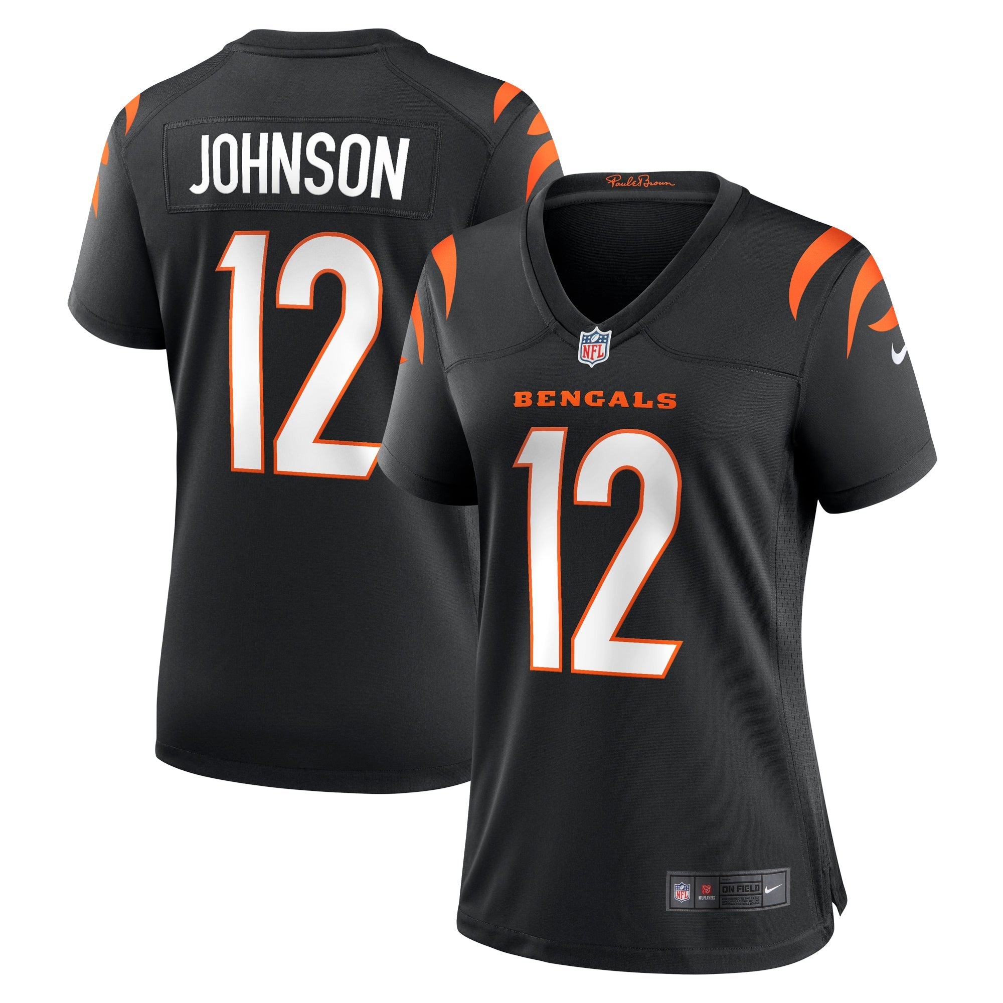 Women's Nike Tyron Johnson Black Cincinnati Bengals Home Game Player Jersey - vstockx