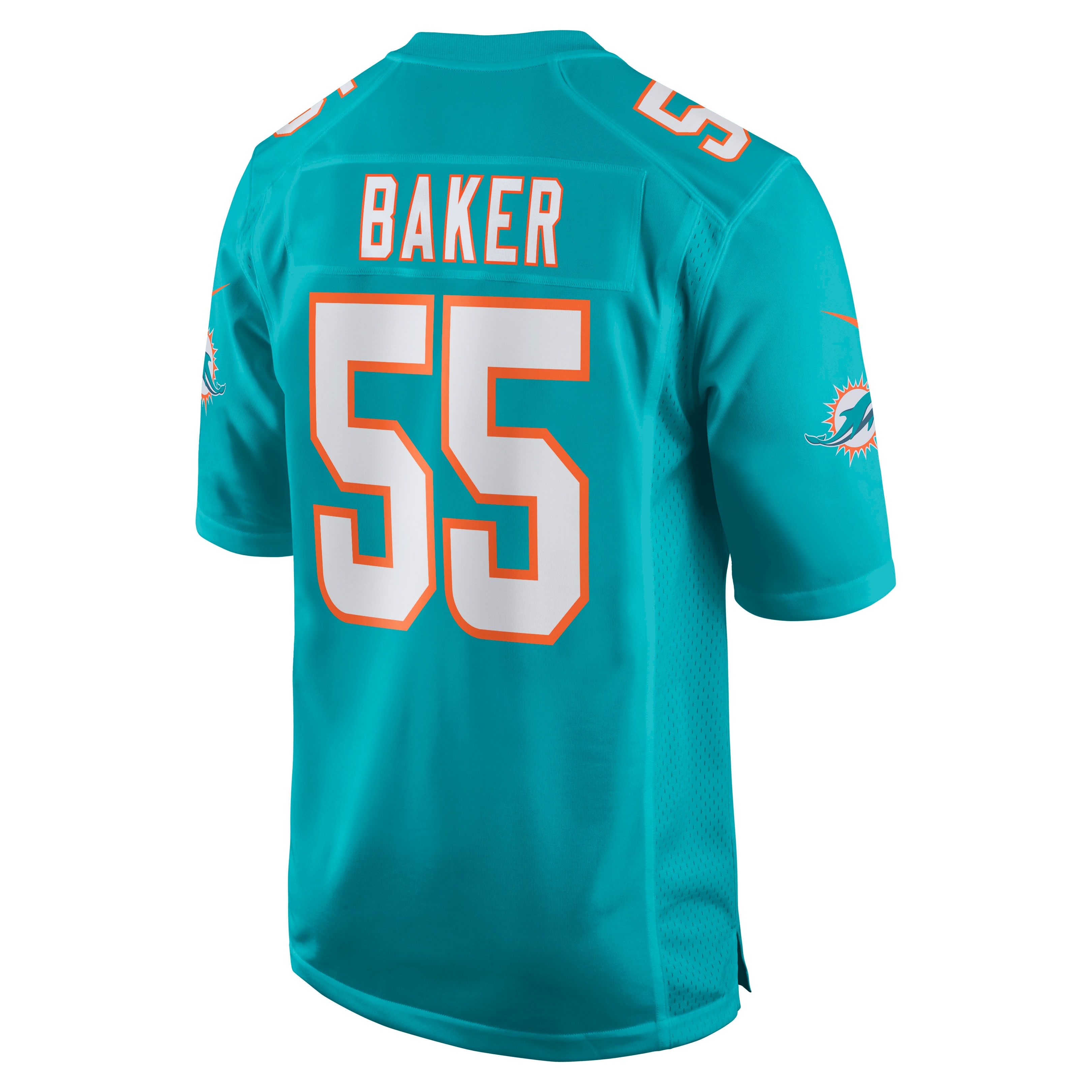 Jerome Baker Miami Dolphins Nike Game Jersey - Aqua - vstockx