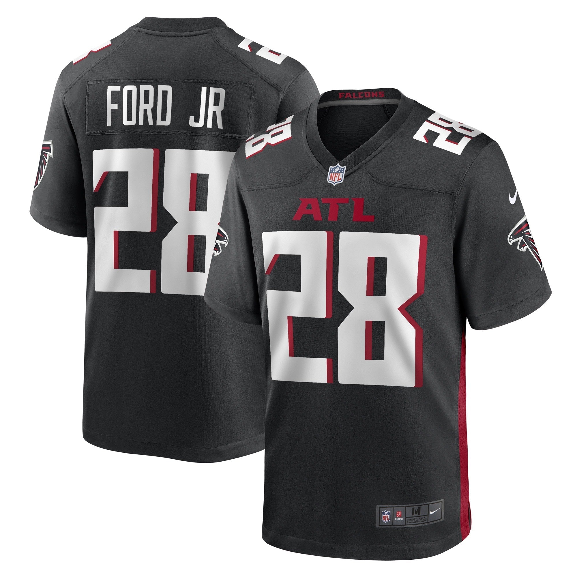 Men's Nike Black Mike Ford Atlanta Falcons Game Player Jersey - vstockx