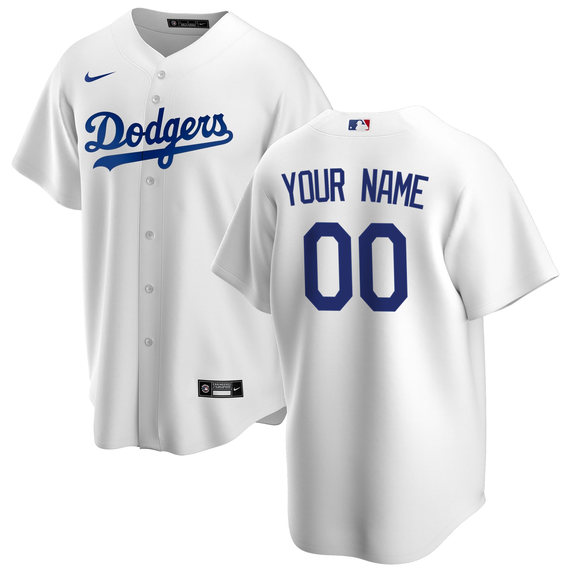 Los Angeles Dodgers Nike Home Replica Custom Jersey - White - vstockx