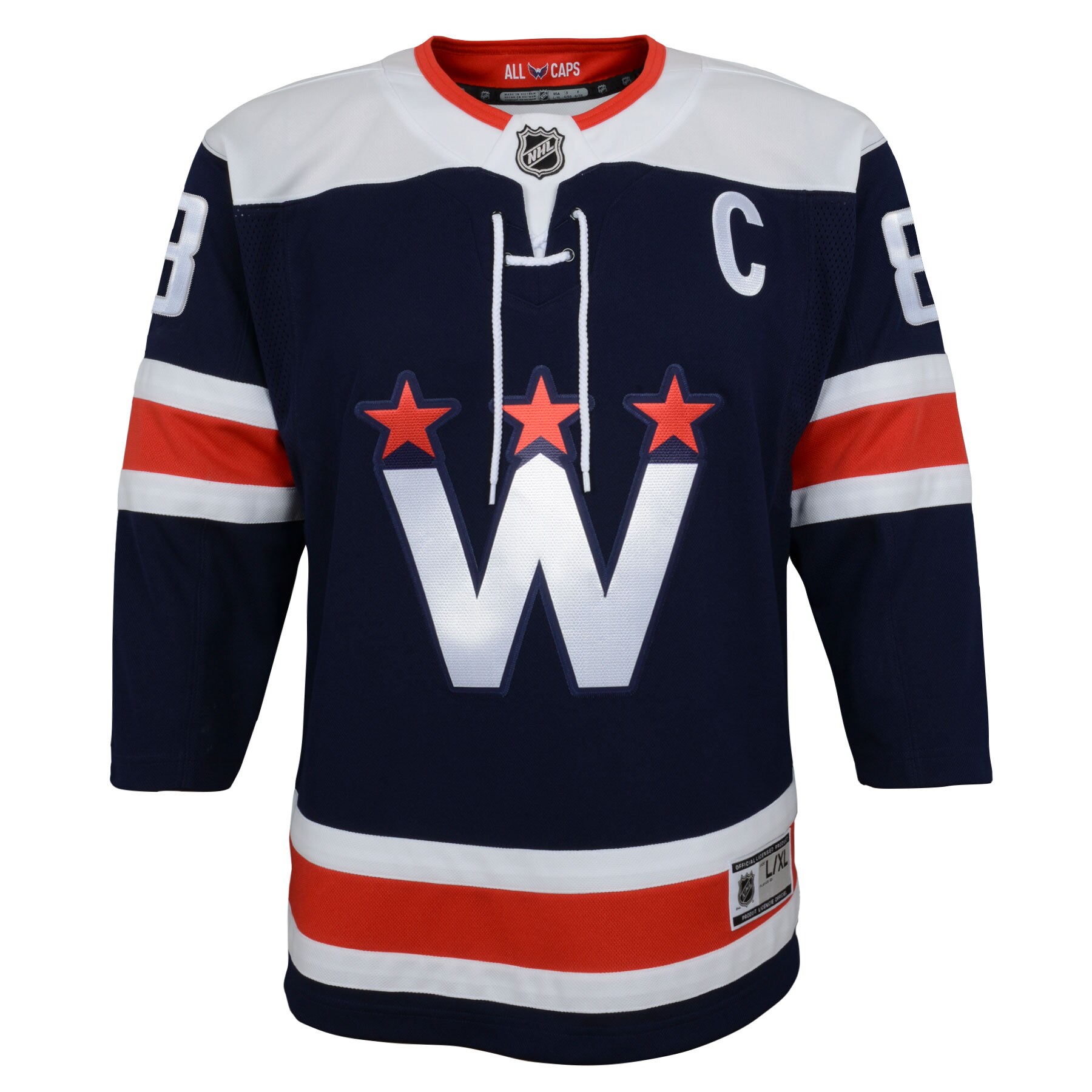 Alexander Ovechkin Washington Capitals Youth 2020/21 Alternate Premier Player Jersey - Navy - vstockx