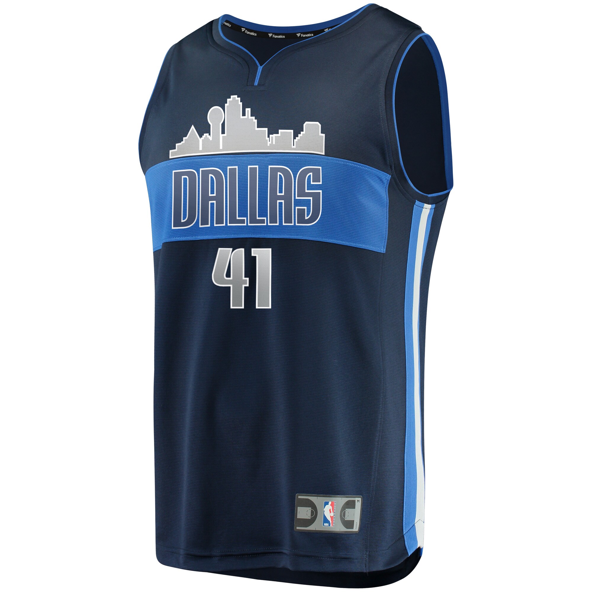 Dirk Nowitzki Dallas Mavericks Fanatics Branded Fast Break Replica Jersey Navy - Statement Edition - vstockx