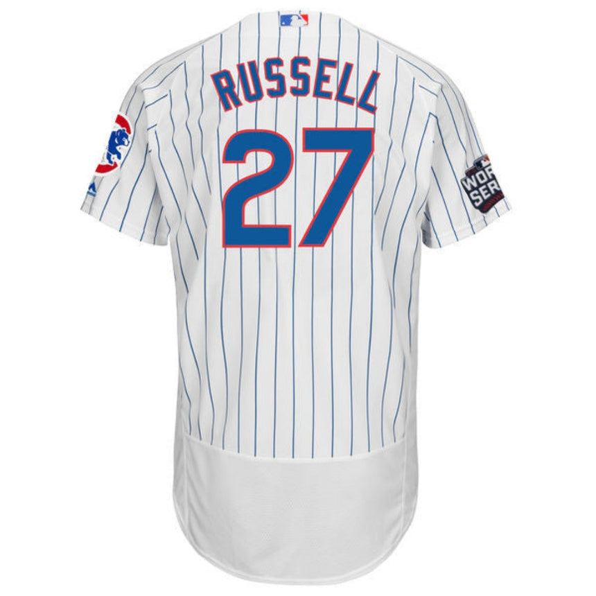 Men's Chicago Cubs Addison Russell 2016 World Series Majestic Home White/Royal Flex Base Authentic Collection Player Jersey - vstockx